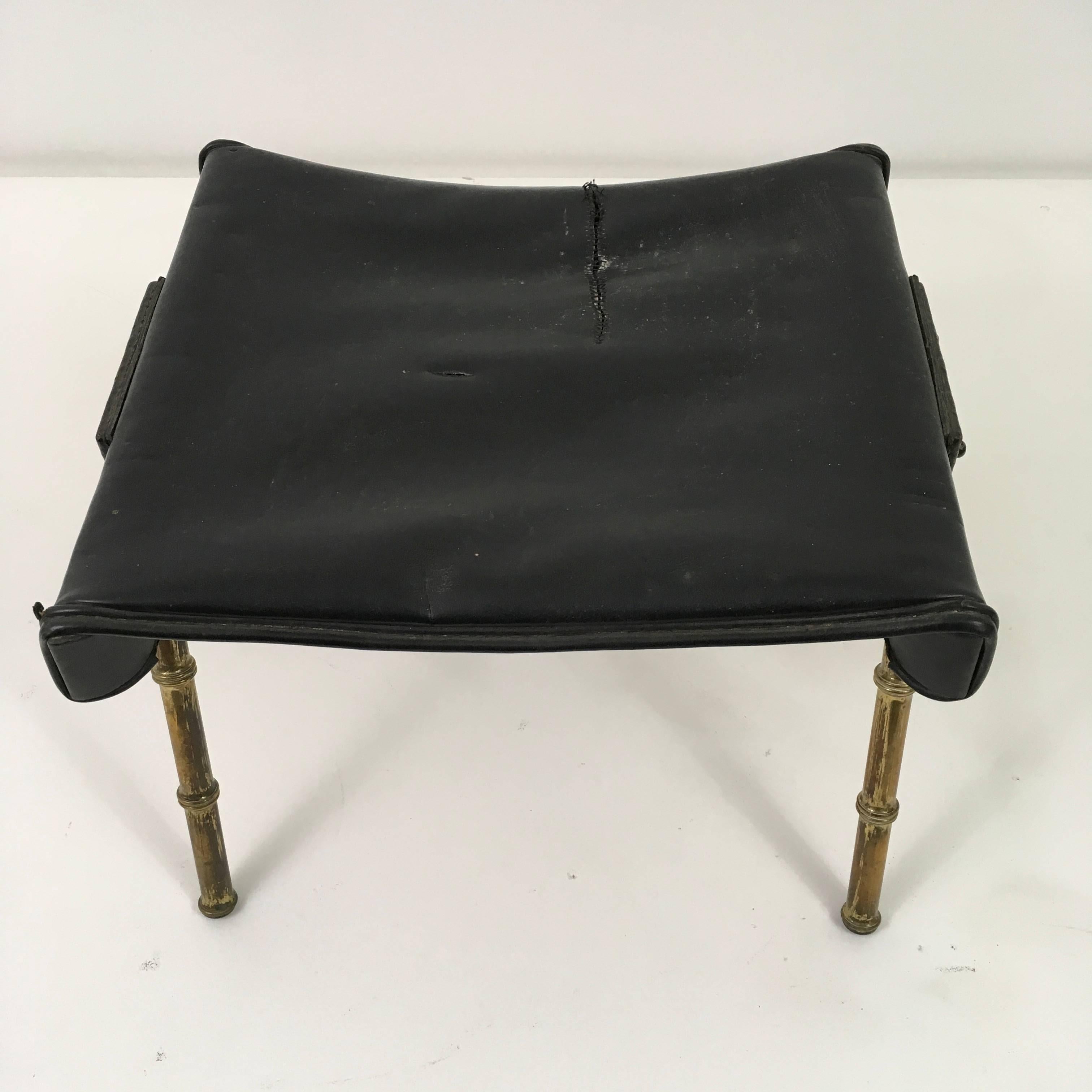 Jacques Adnet Stool For Sale 1