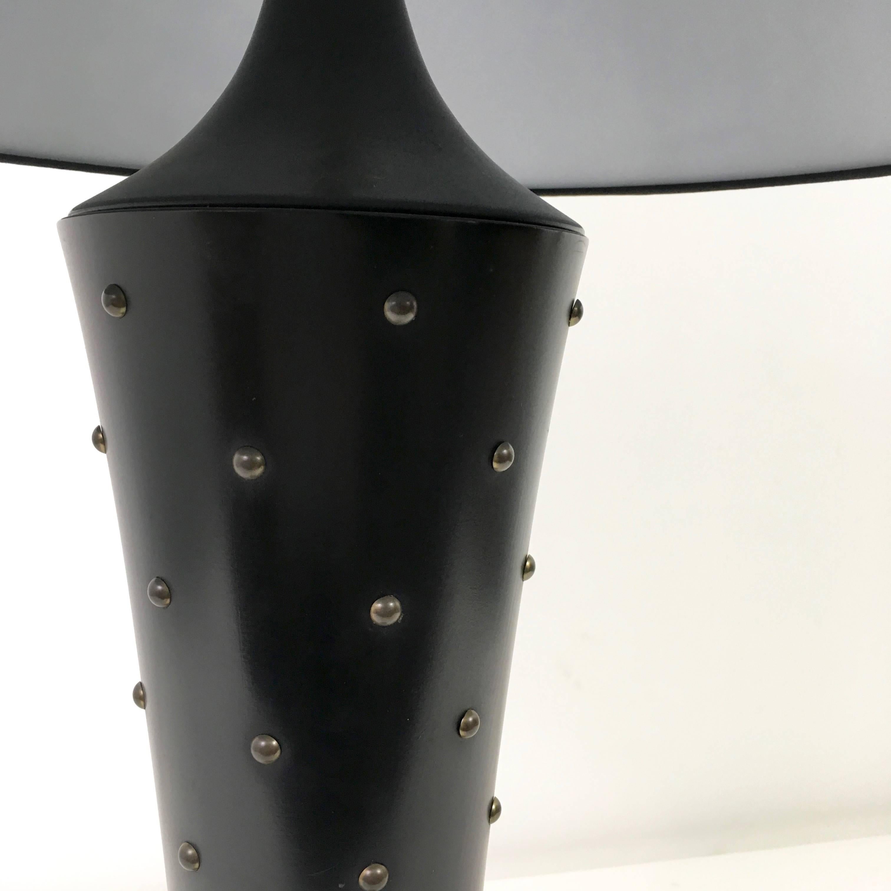 Tommi Parzinger style massive studded table lamps. Awesome and huge!