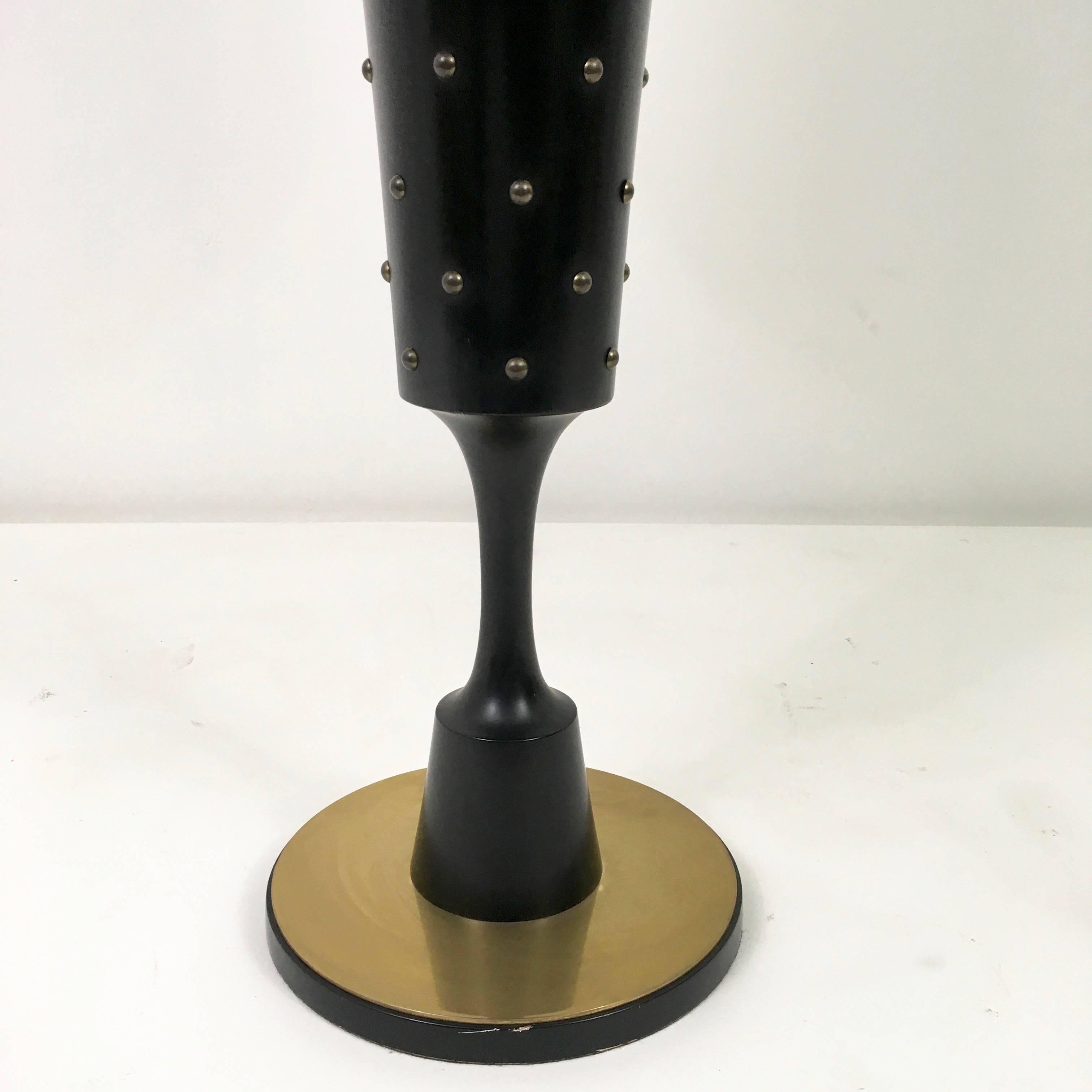 Tommi Parzinger Style Massive Studded Table Lamps In Good Condition For Sale In Los Angeles, CA