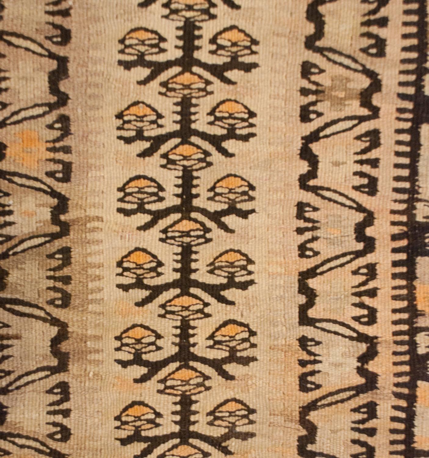 Wool Early 20th Century Qazvin Kilim For Sale