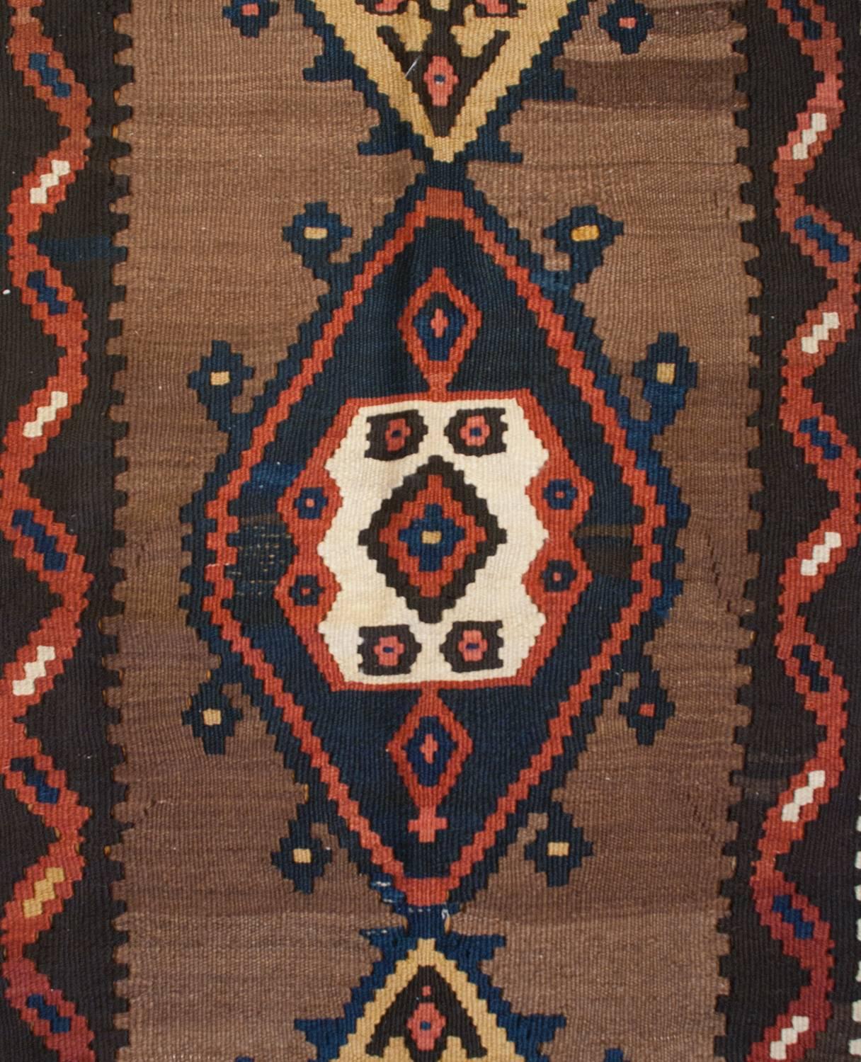 Asian Beautiful Early 20th Century Shahsavan Kilim Runner For Sale