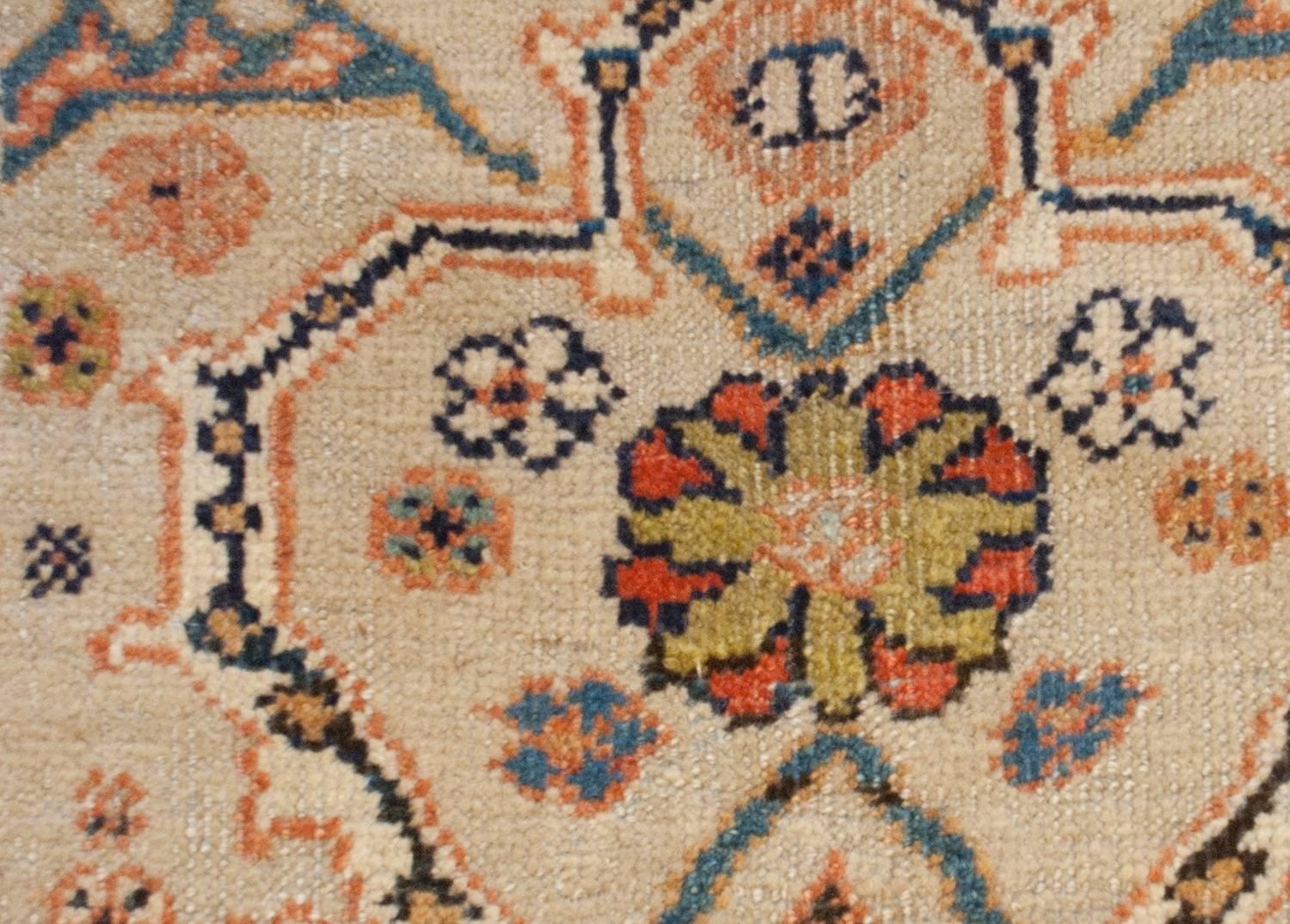 Vegetable Dyed Exquisite Early 20th Century Mahal Rug