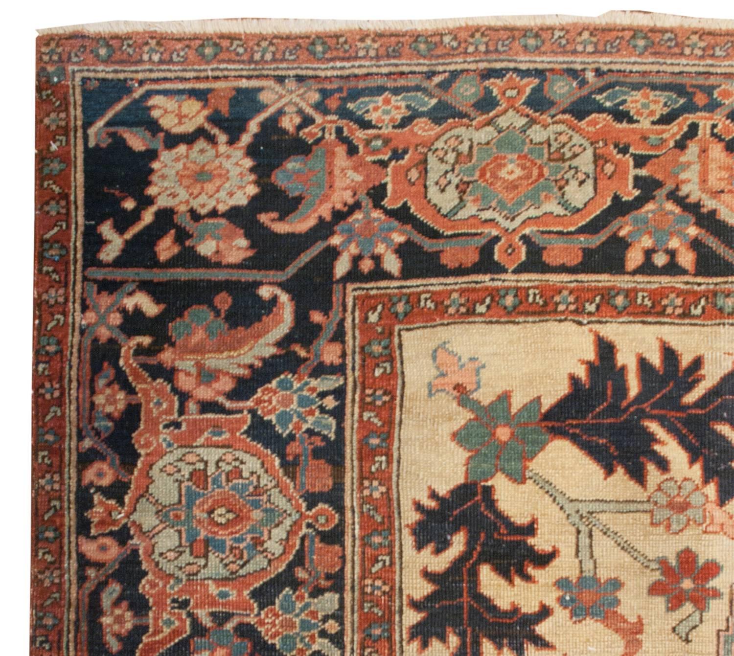 Asian Incredible 19th Century Serapi Rug For Sale