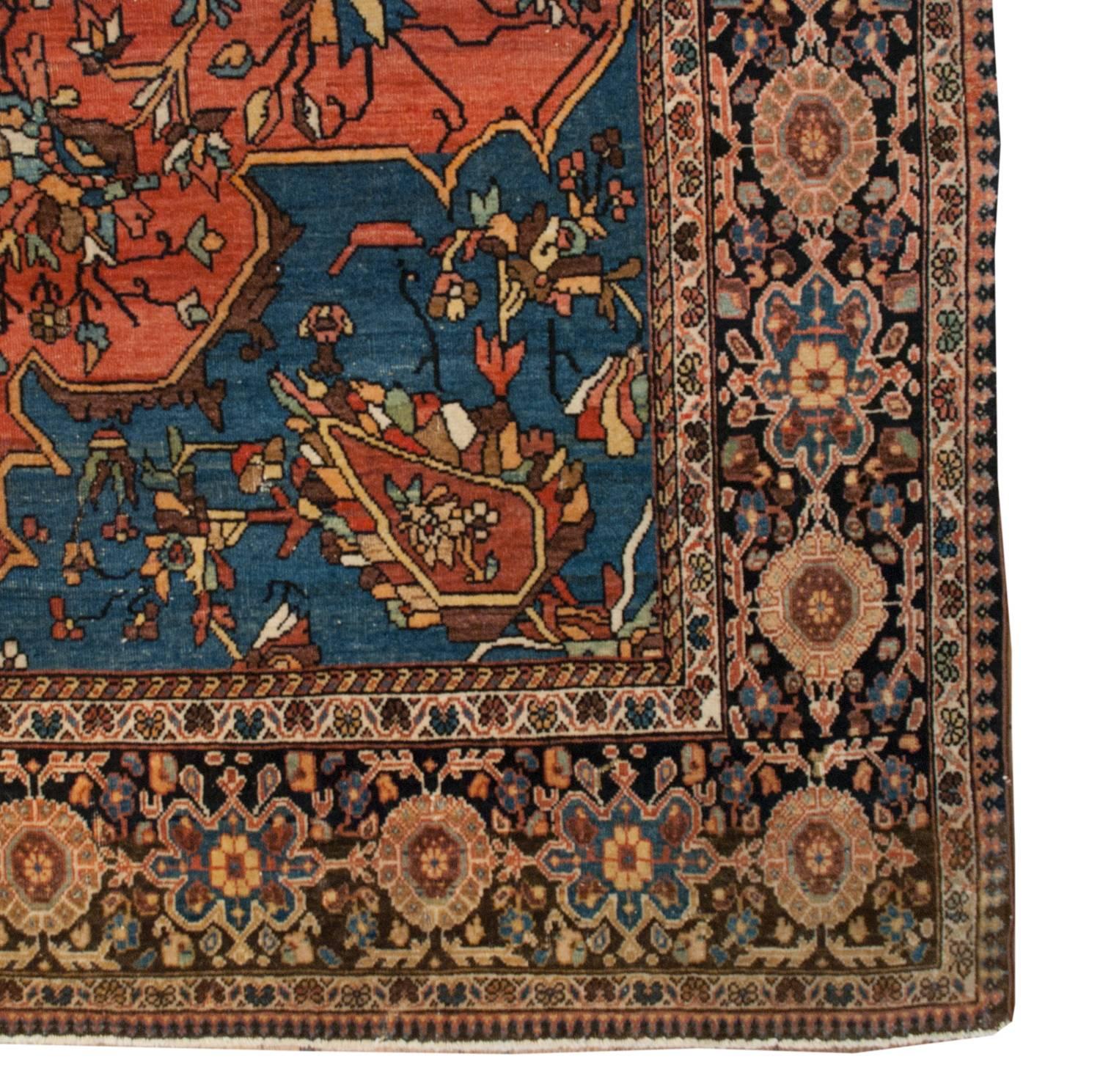 Vegetable Dyed Exceptional 19th Century Sarouk Farahan Rug For Sale