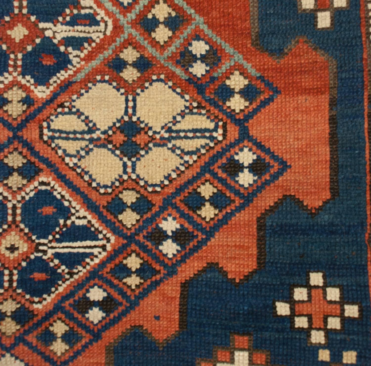 Notable 19th Century Kazak Rug In Good Condition In Chicago, IL