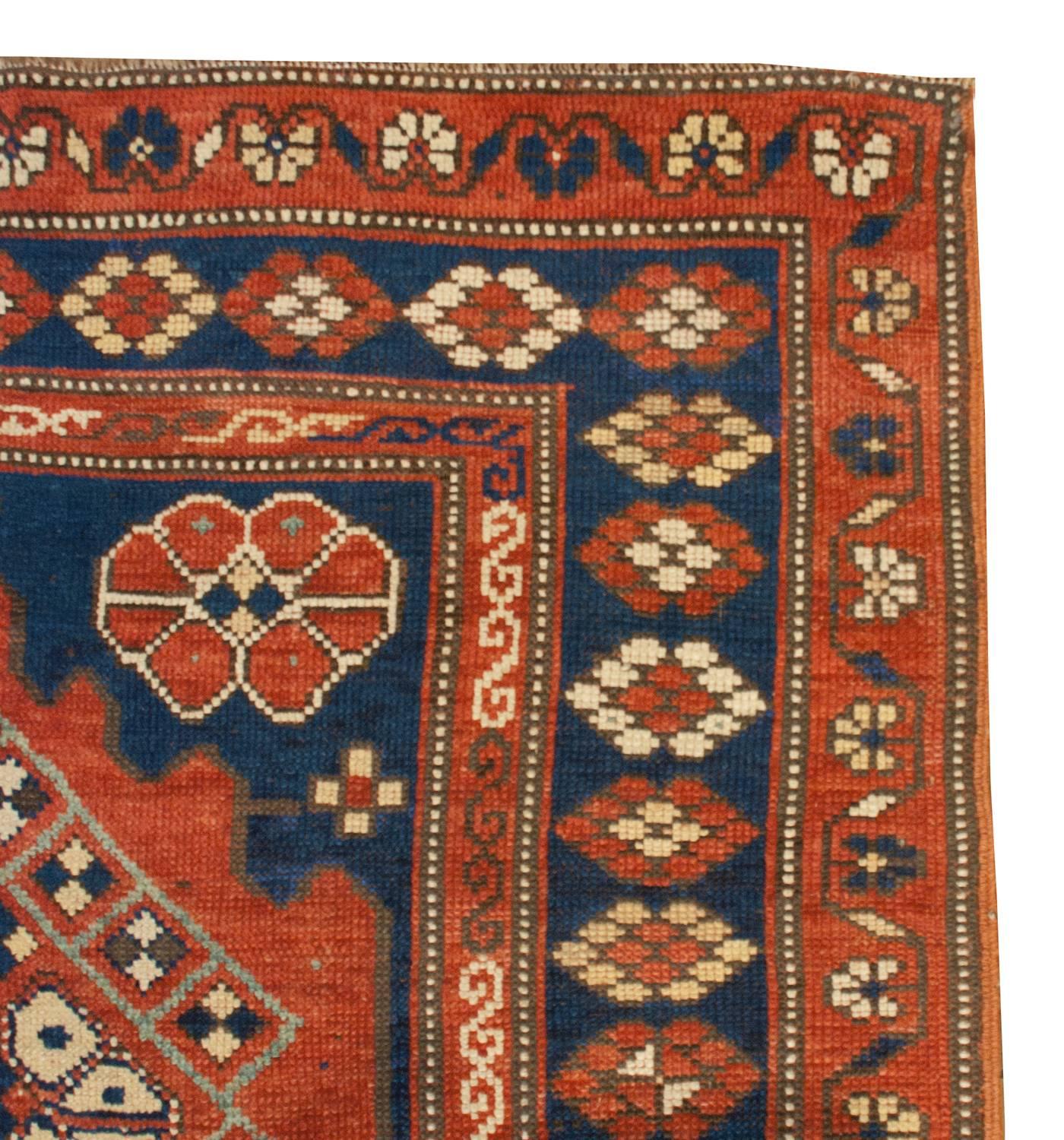 Asian Notable 19th Century Kazak Rug