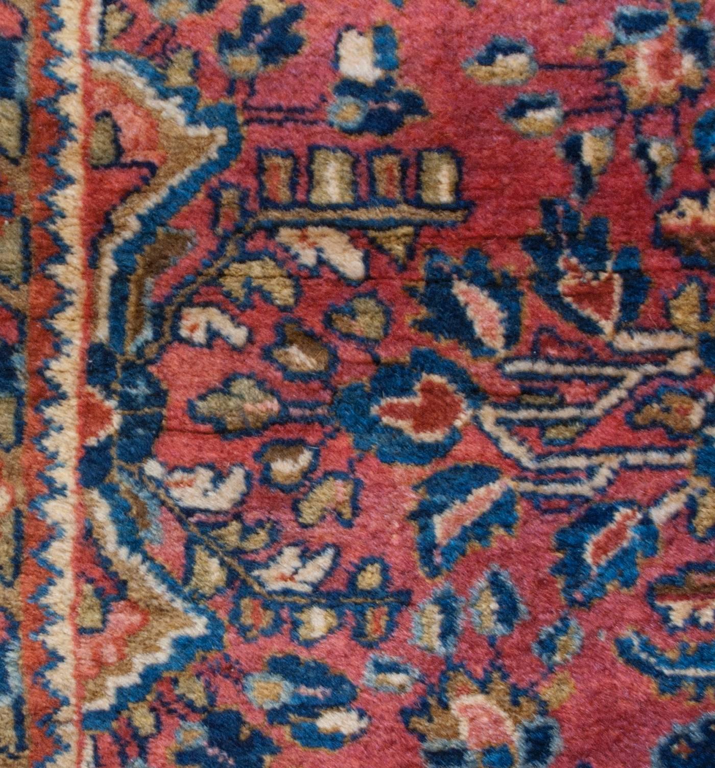 Sarouk-Teppich des frühen 20. Jahrhunderts (Pflanzlich gefärbt) im Angebot