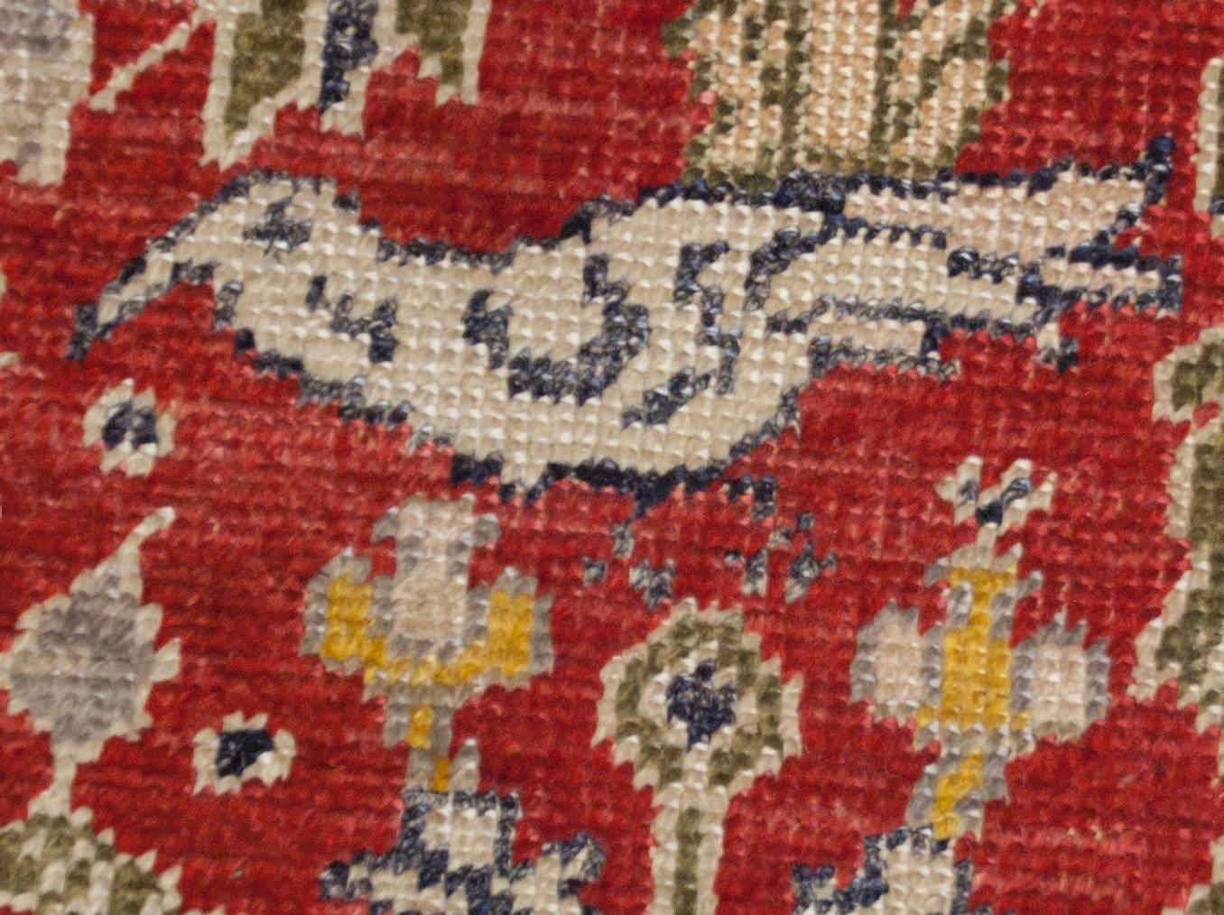 Sarouk Farahan Wonderful Early 20th Century Silk Kayseri Rug For Sale