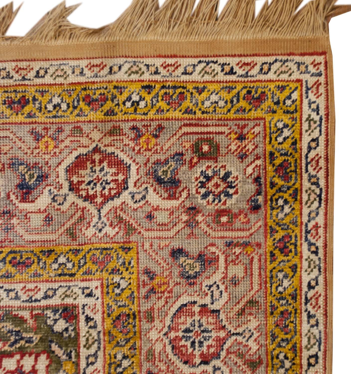 Turkish Wonderful Early 20th Century Silk Kayseri Rug For Sale