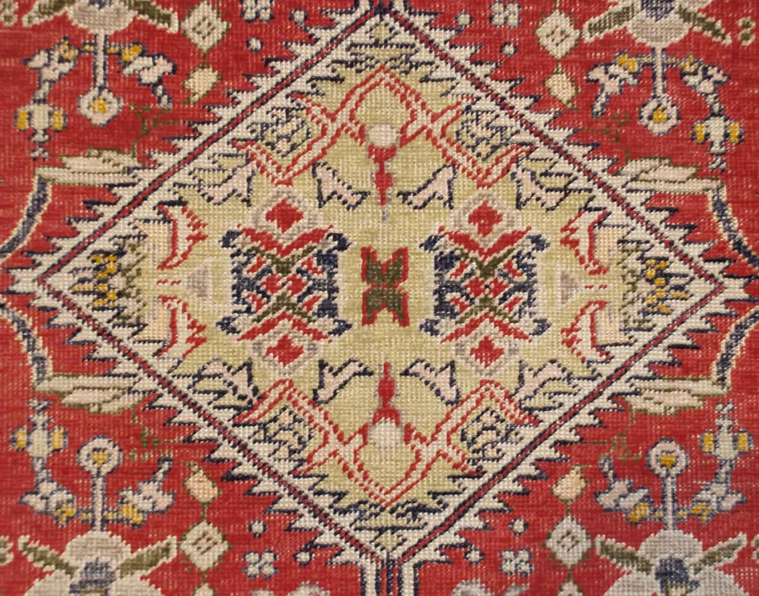 A wonderful early 20th century Turkish silk Kayseri rug with an incredible pattern referred to as 