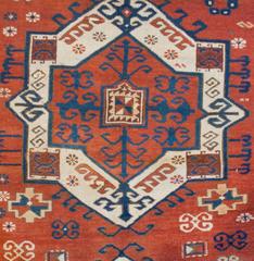 Interesting 19th Century Fachralo Kazak Rug