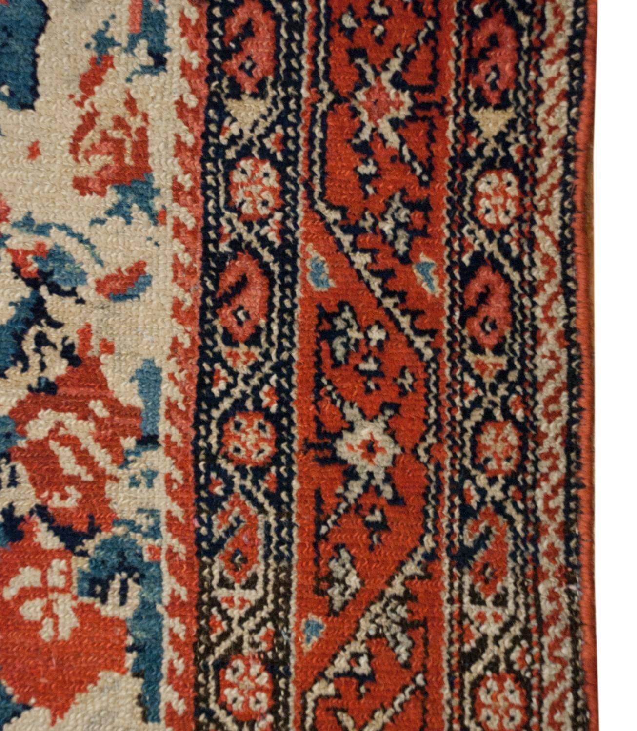 Sarouk Farahan Outstanding 19th Century Senneh Rug For Sale