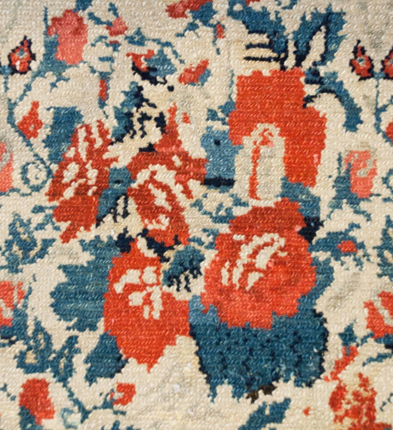 Vegetable Dyed Outstanding 19th Century Senneh Rug For Sale
