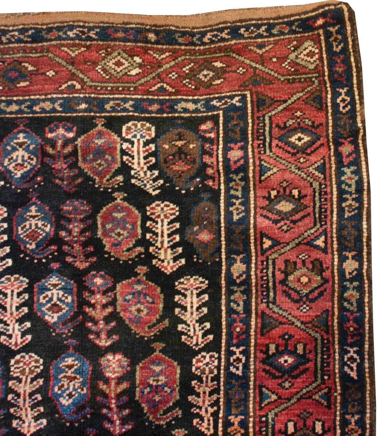 Vegetable Dyed Wonderful Early 20th Century Lori Runner For Sale