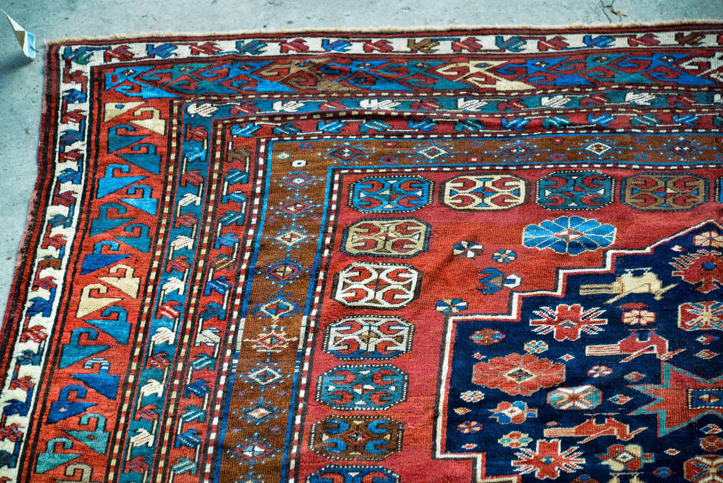 Asian Extraordinary Early 20th Century Caucasian Rug