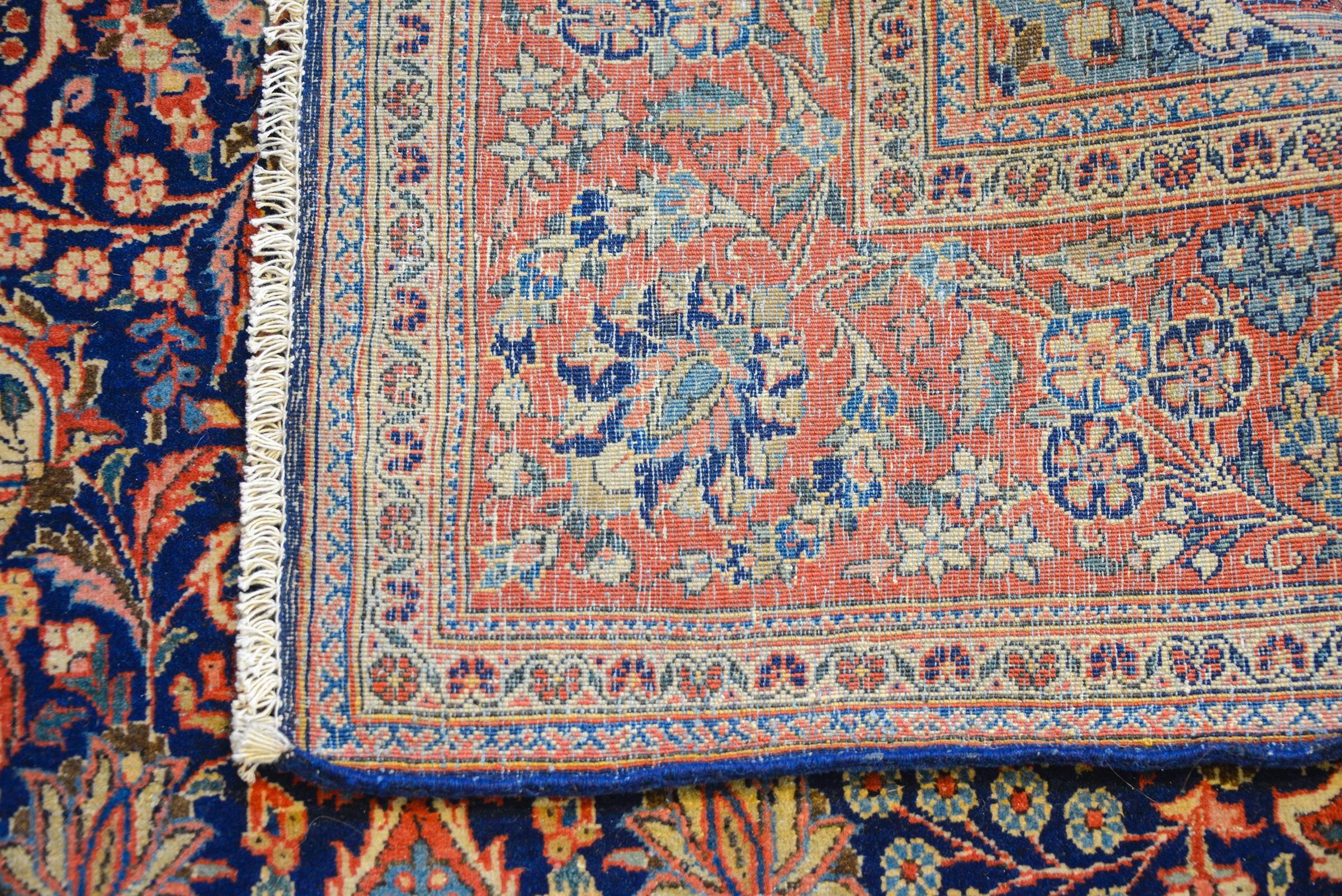 Vegetable Dyed Amazing Early 20th Century Kashan Rug For Sale
