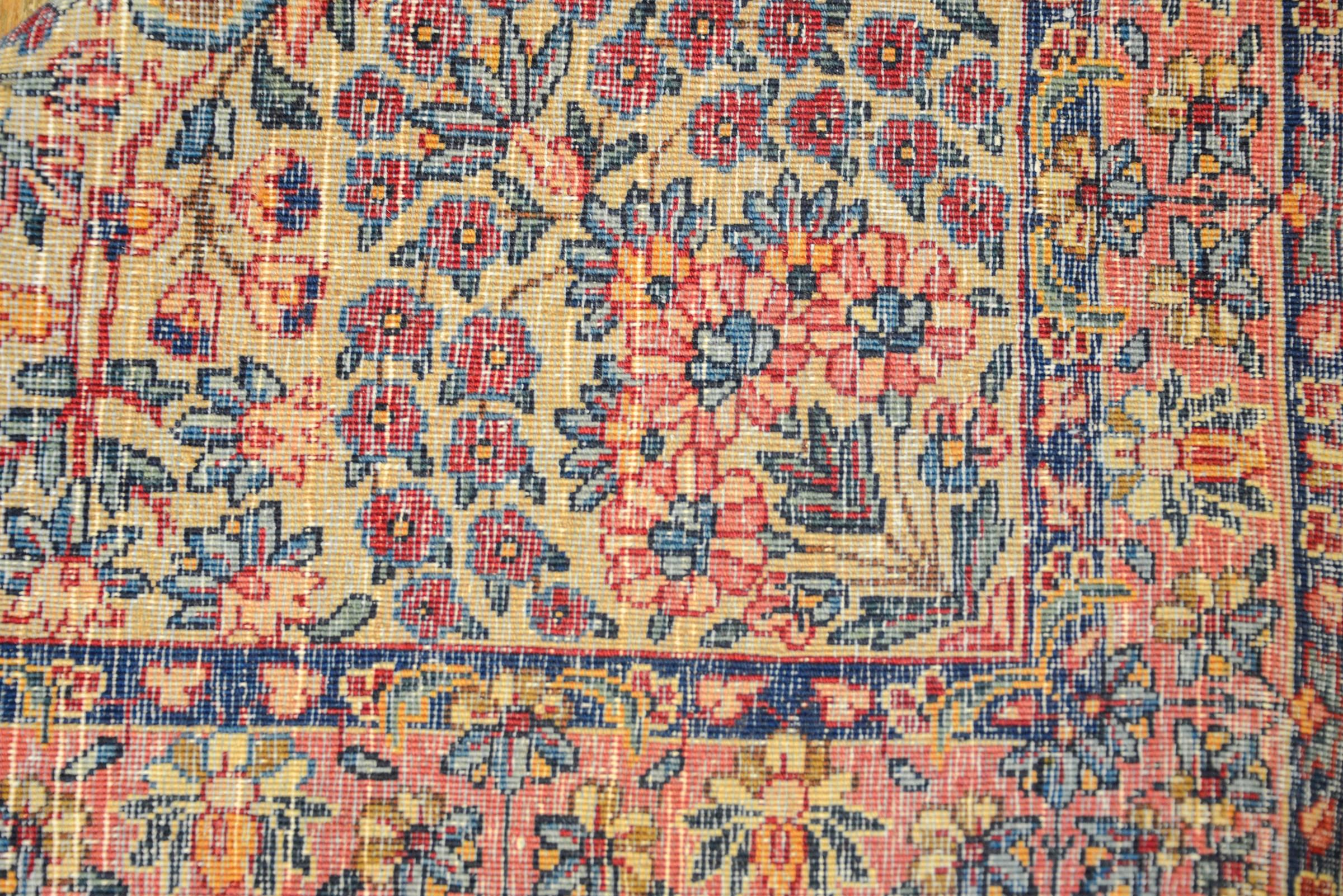 Vegetable Dyed Exquisite early 20th Century Lavar Kirman Rug For Sale