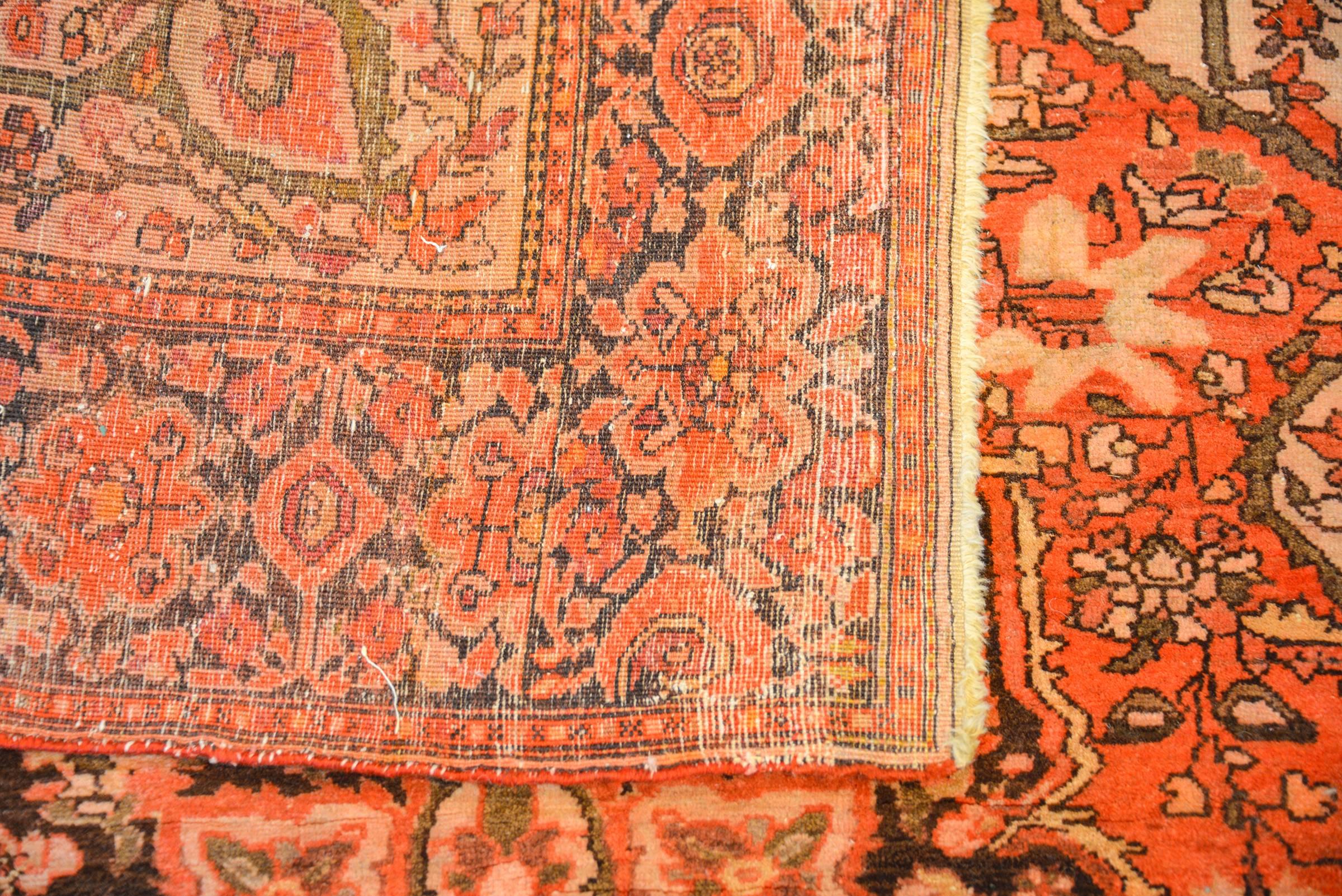 Vegetable Dyed Unique Early 20th Century Sarouk Farahan Rug For Sale