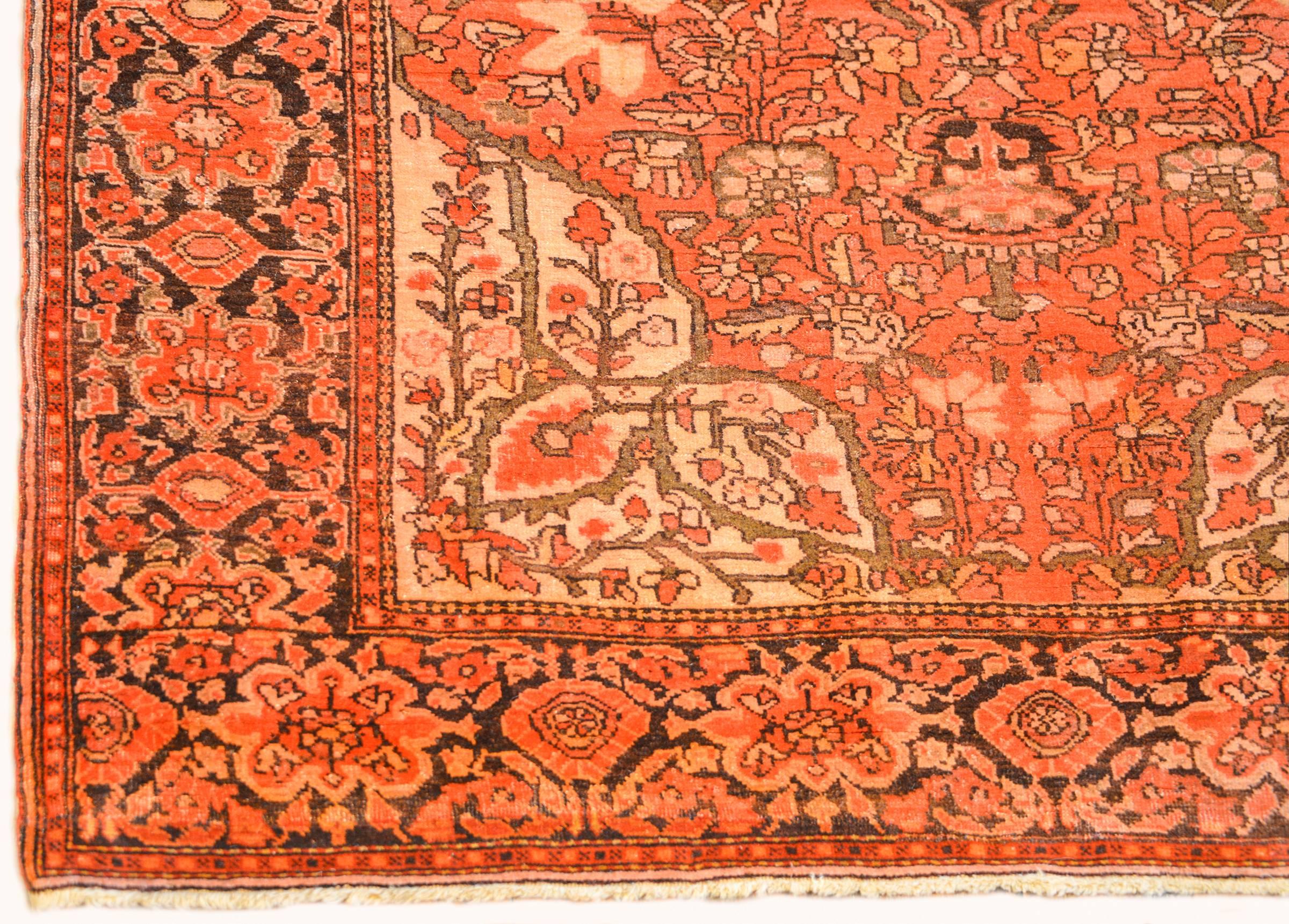 Asian Unique Early 20th Century Sarouk Farahan Rug For Sale