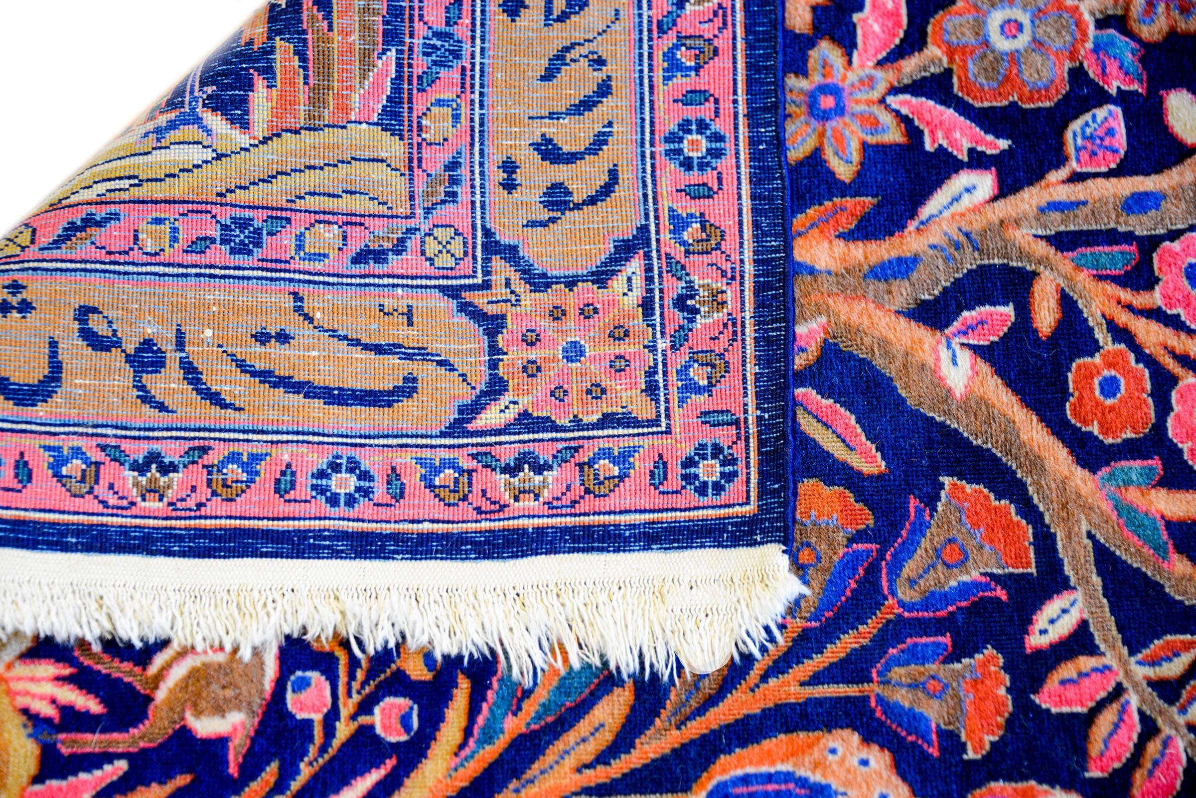 Vegetable Dyed Tree-of-Life Kashan Rug