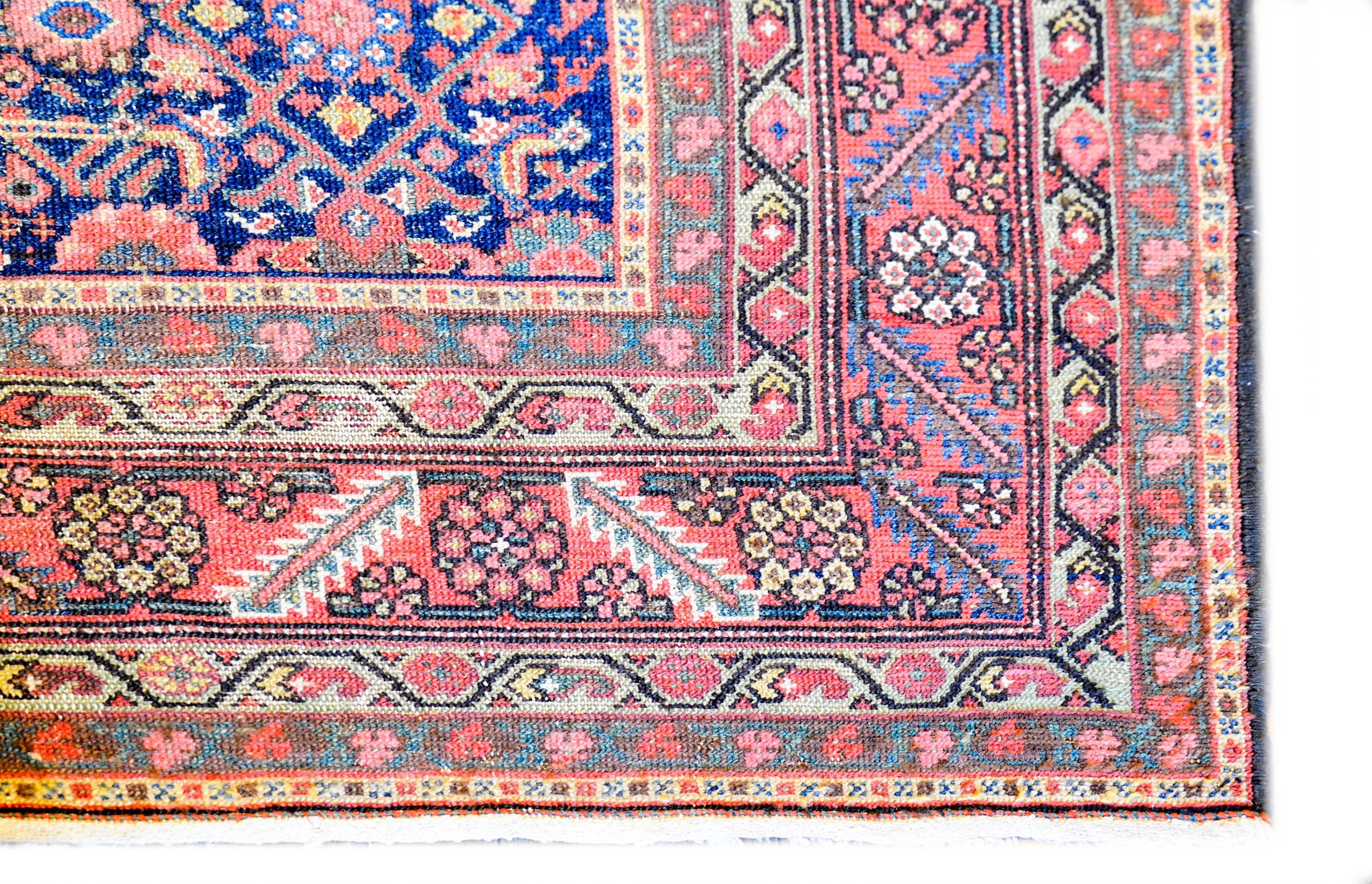 Malayer Exceptional Early 20th Century Malayar Herati Rug For Sale