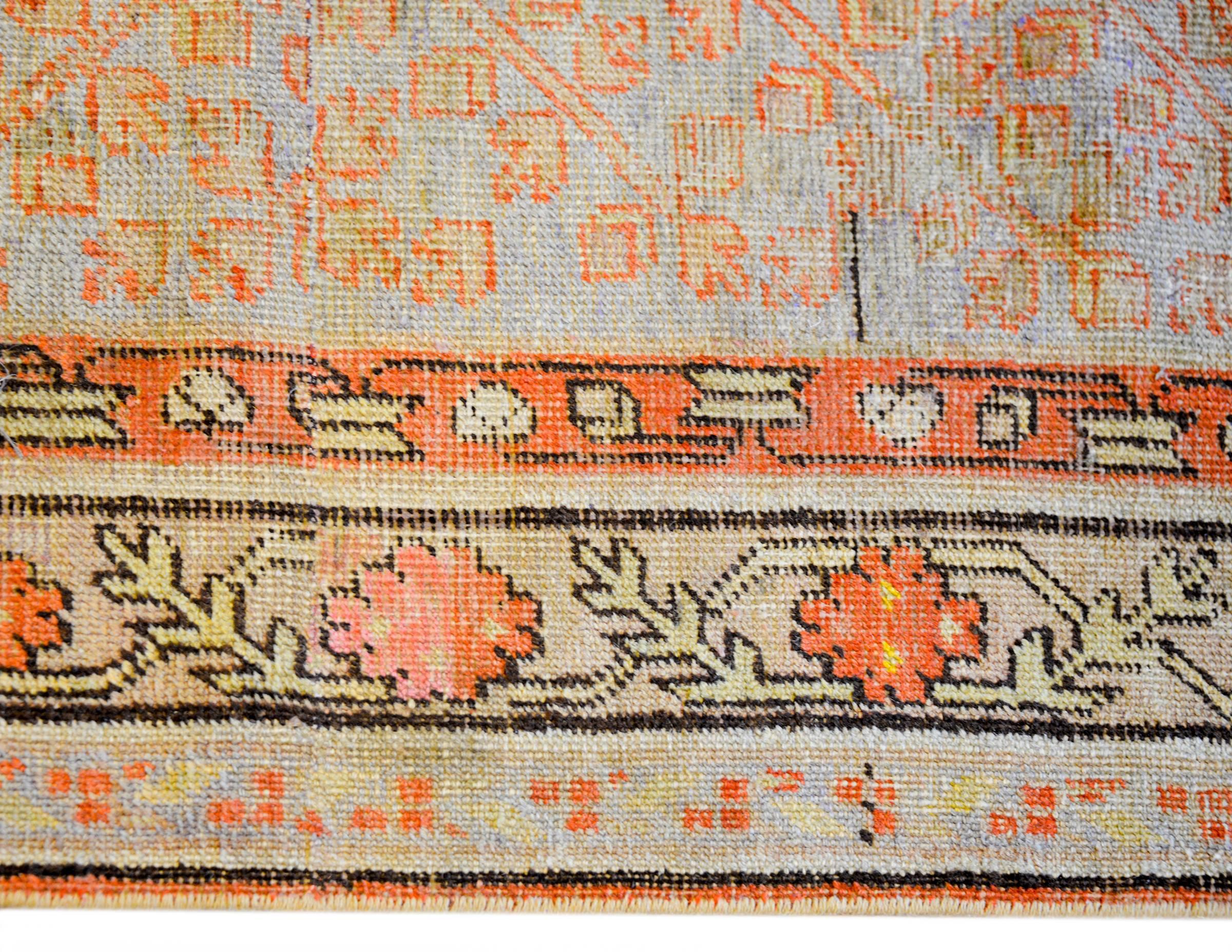 Vegetable Dyed Rare Early 20th Century Khotan Rug For Sale