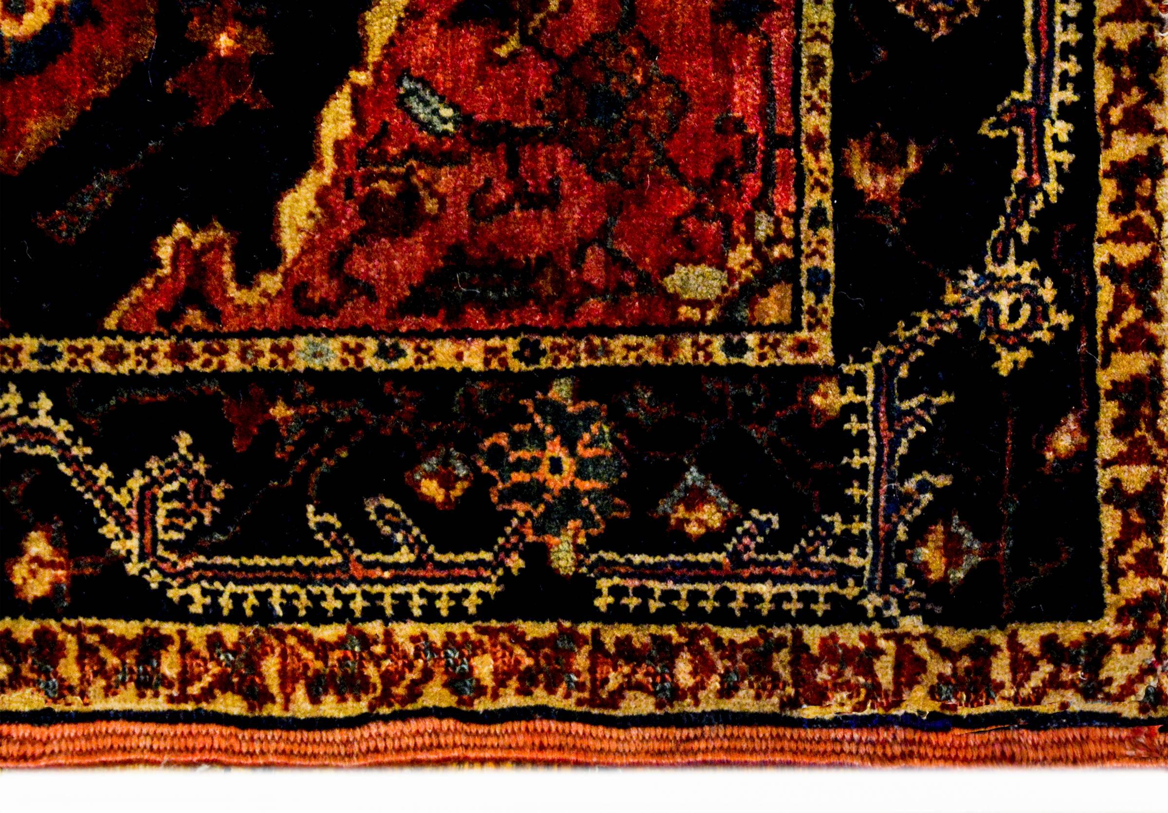 Vegetable Dyed Incredible 19th Century Mission Malayer Rug