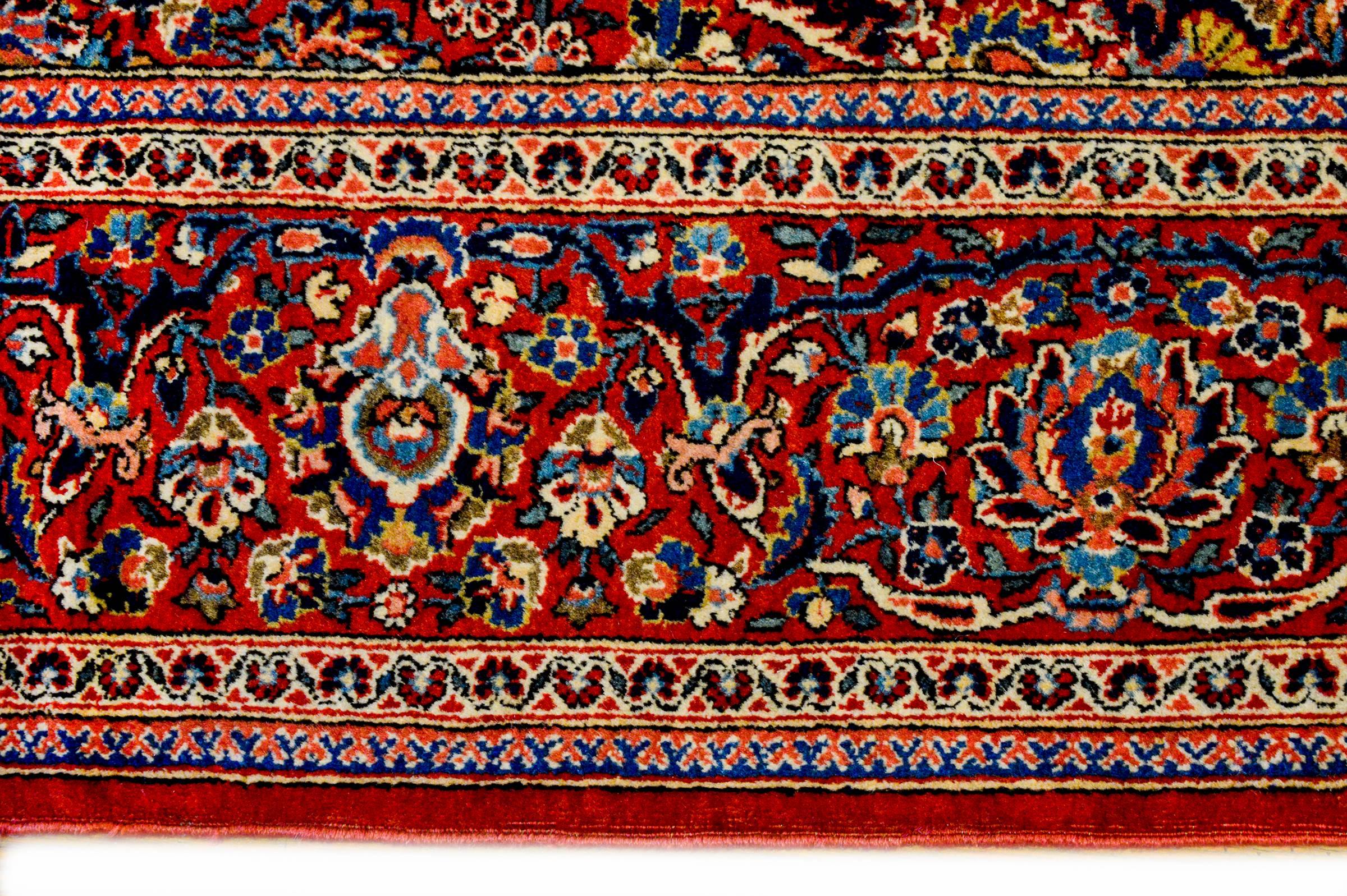 Vegetable Dyed Unbelievable Early 20th Century Kashan Rug