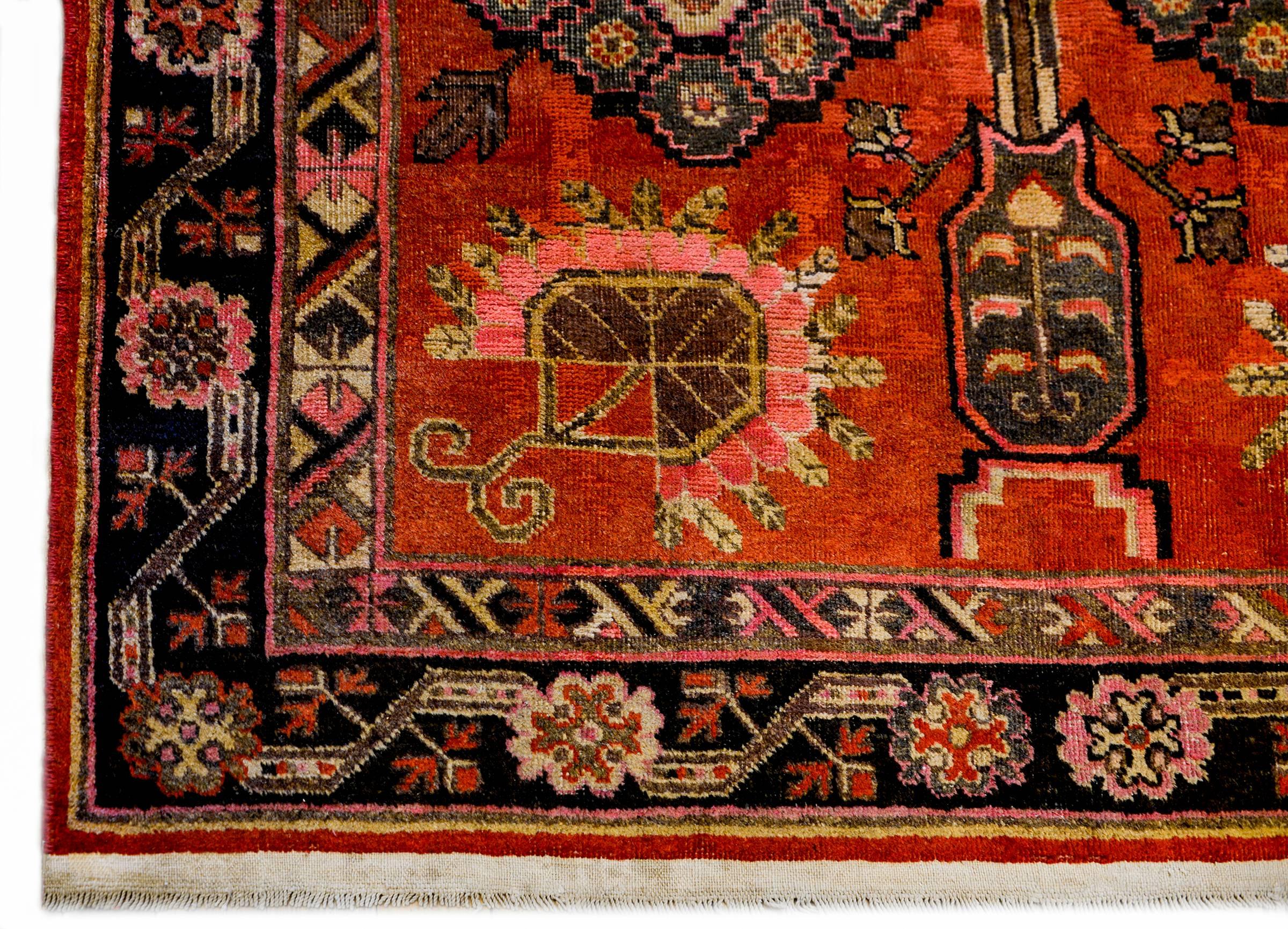 Vegetable Dyed Beautiful Mid 20th Century Khotan Rug For Sale