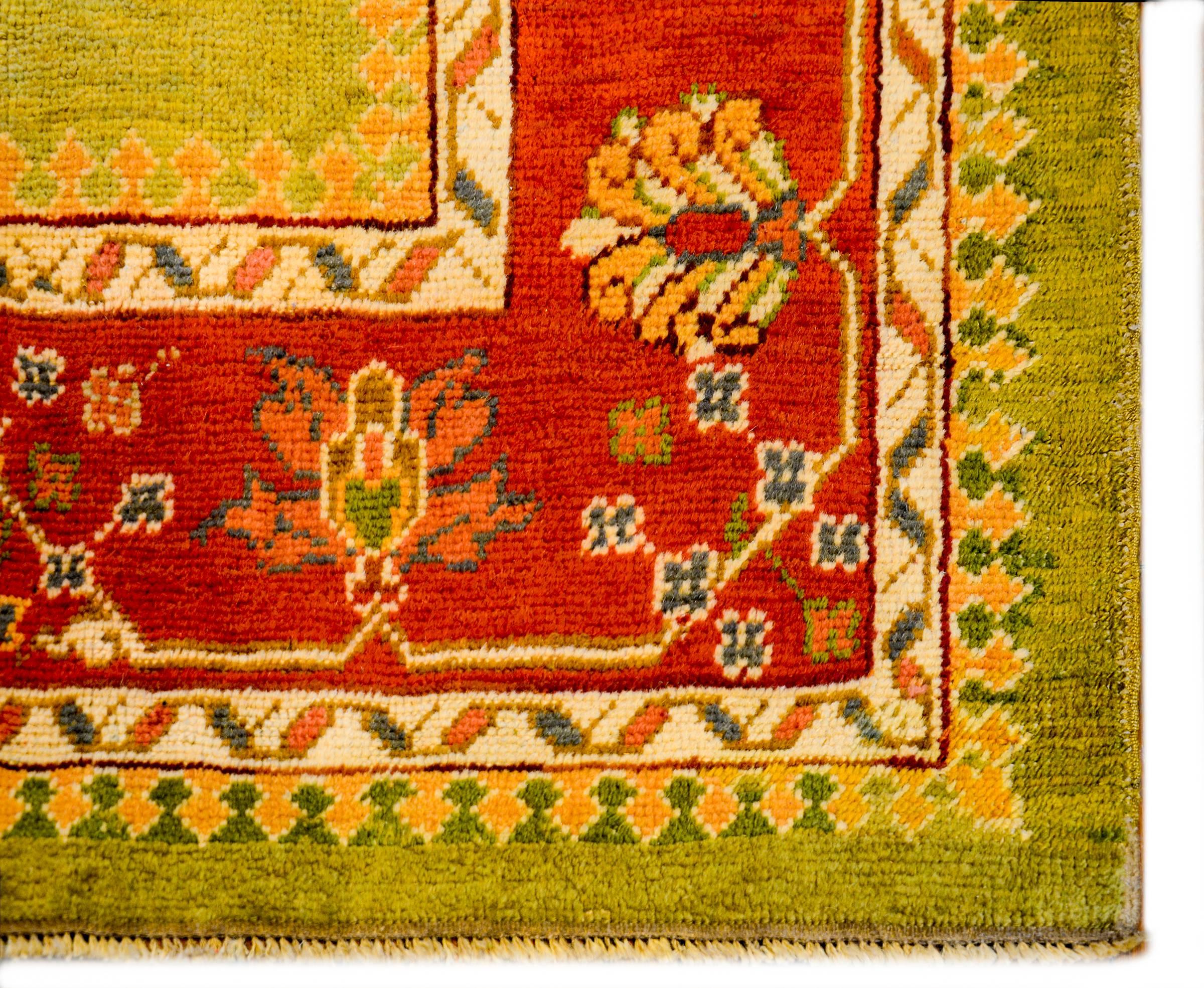 Vegetable Dyed Wonderful Early 20th Century Oushak Rug For Sale