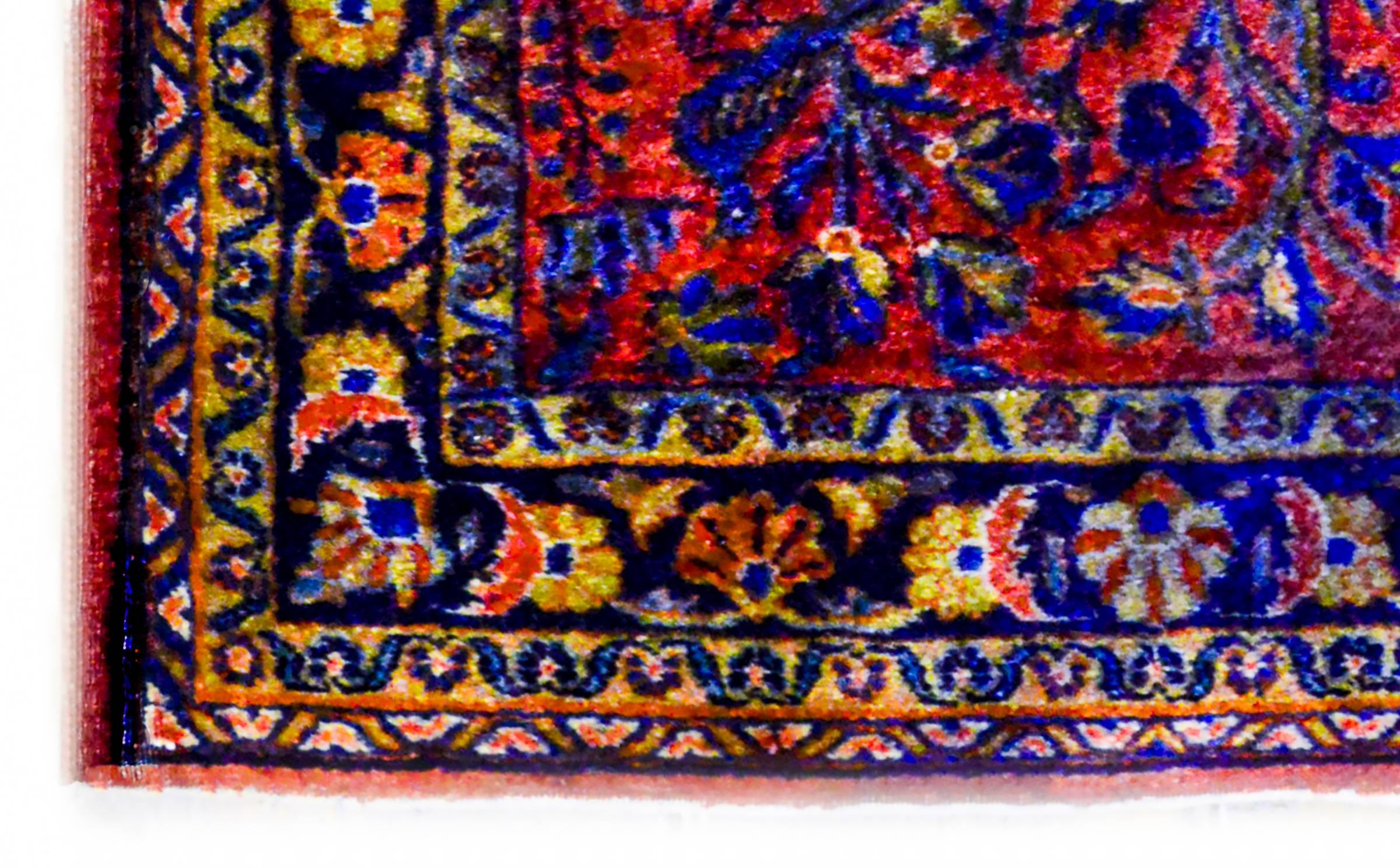 Vegetable Dyed Early 20th Century Tree-of-life Kashan Prayer Rug