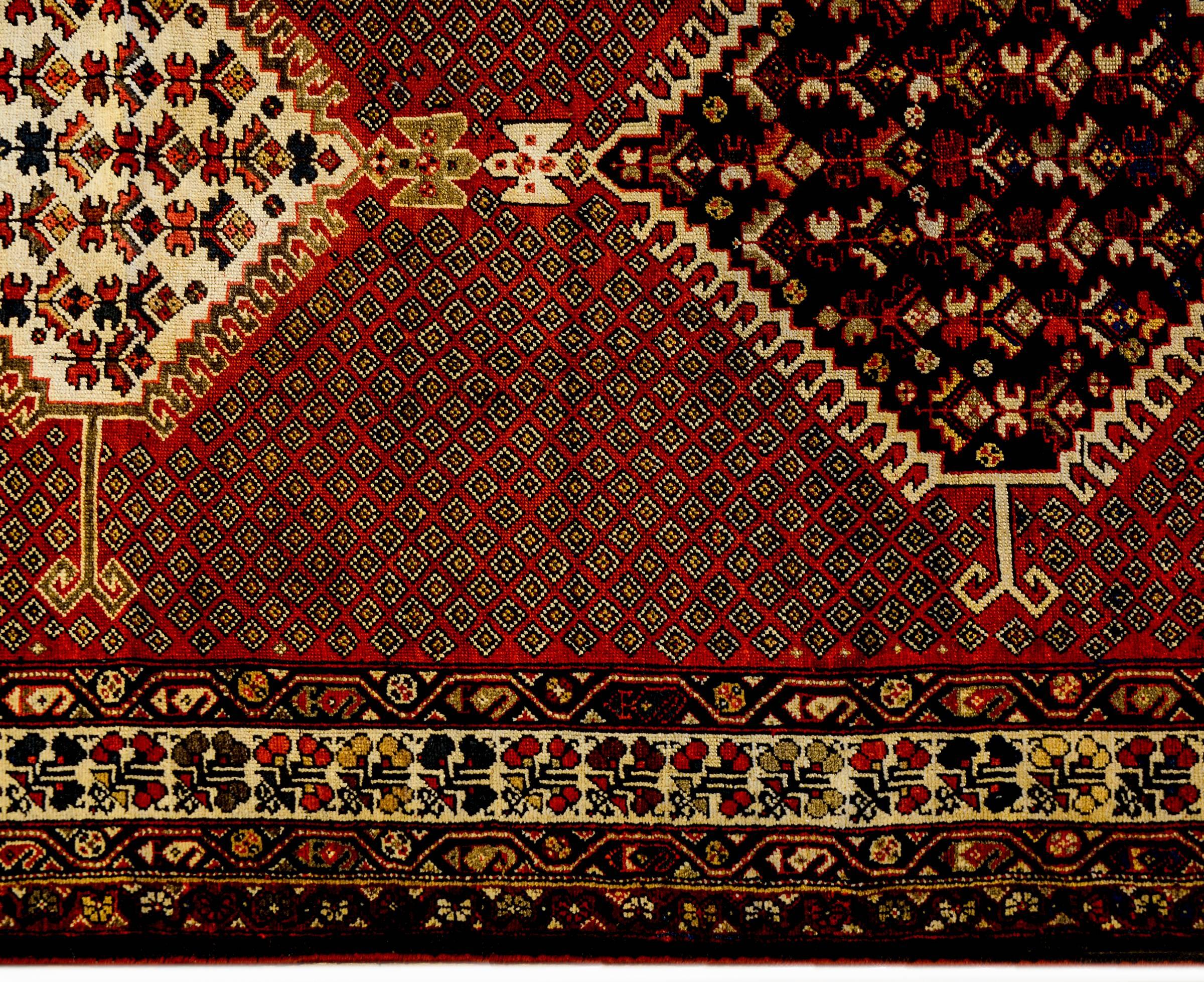 Persian Amazing Early 20th Century Ghashgaei Rug For Sale
