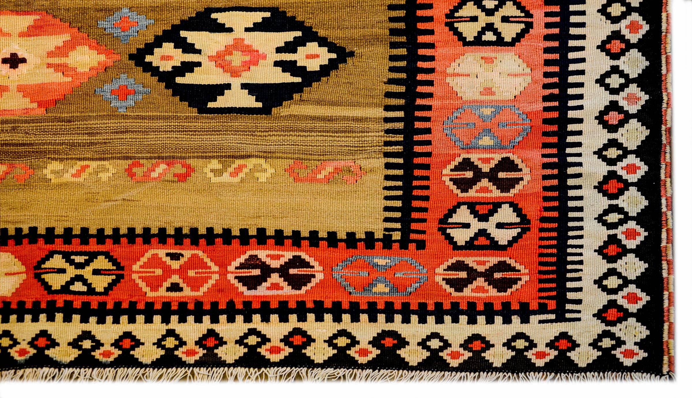 Incredible Mid-20th Century Zarand Kilim Runner In Good Condition For Sale In Chicago, IL