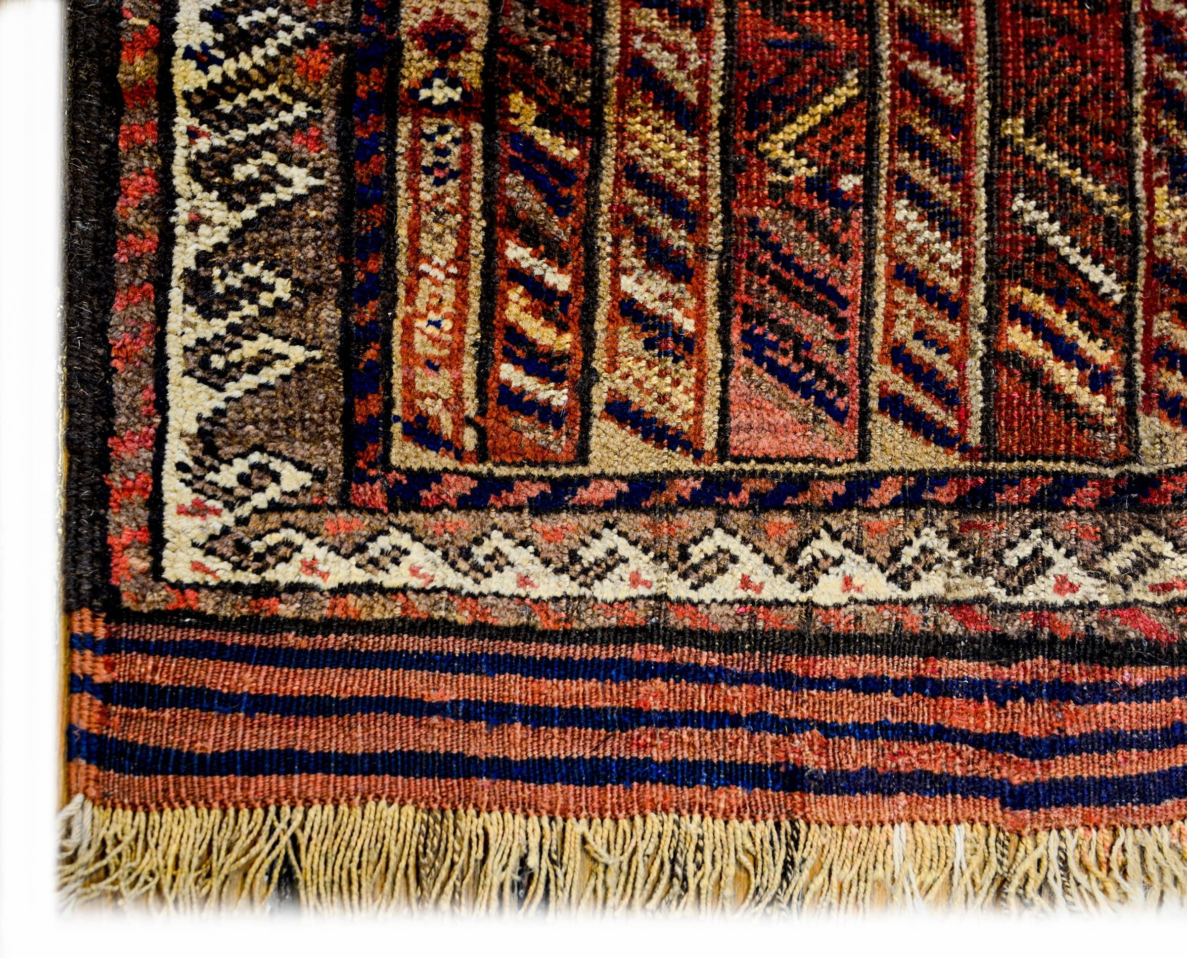 Persian Stunning 1900s Baluch Rug For Sale