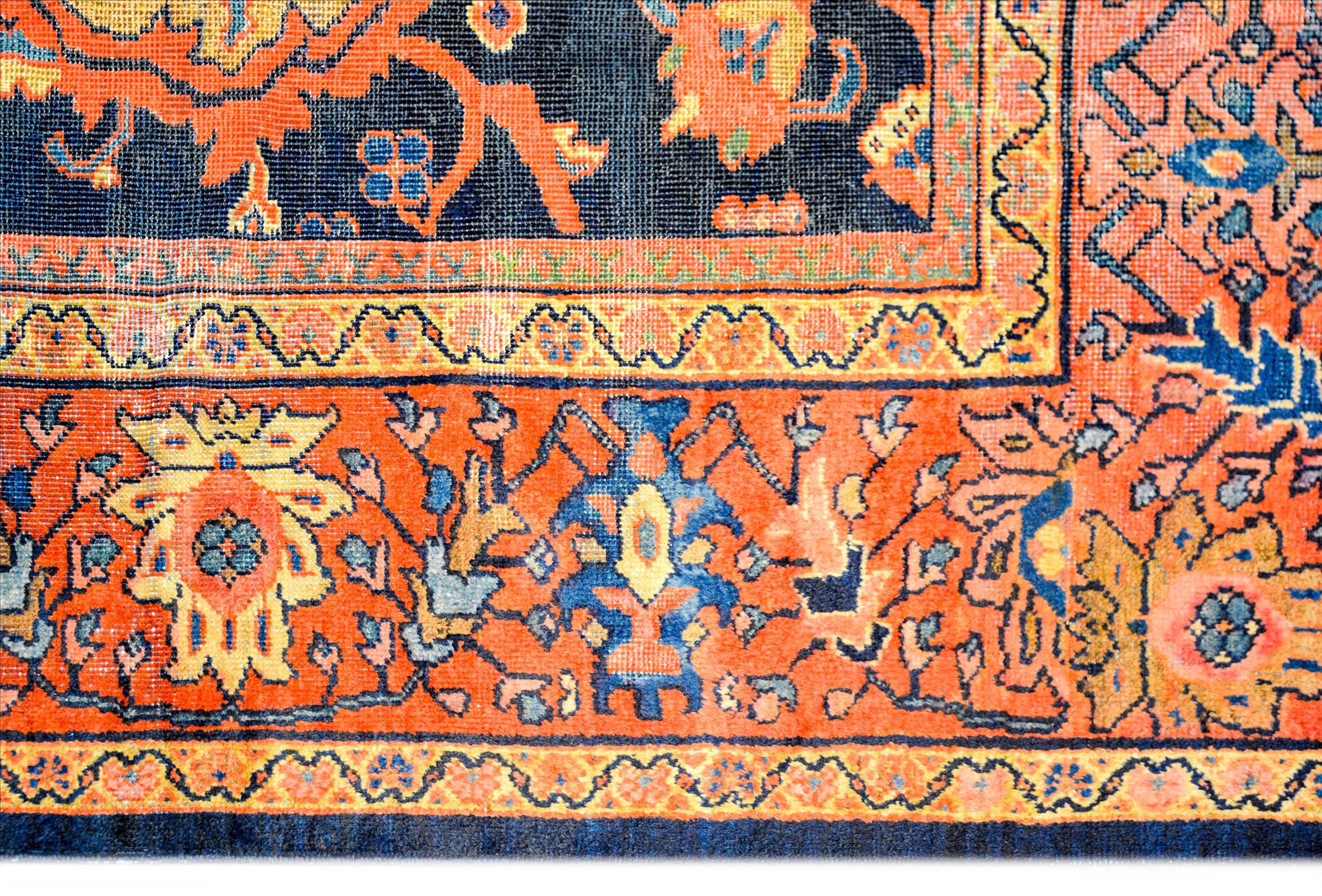 Vegetable Dyed Wonderful Early 20th Century Mahal Rug