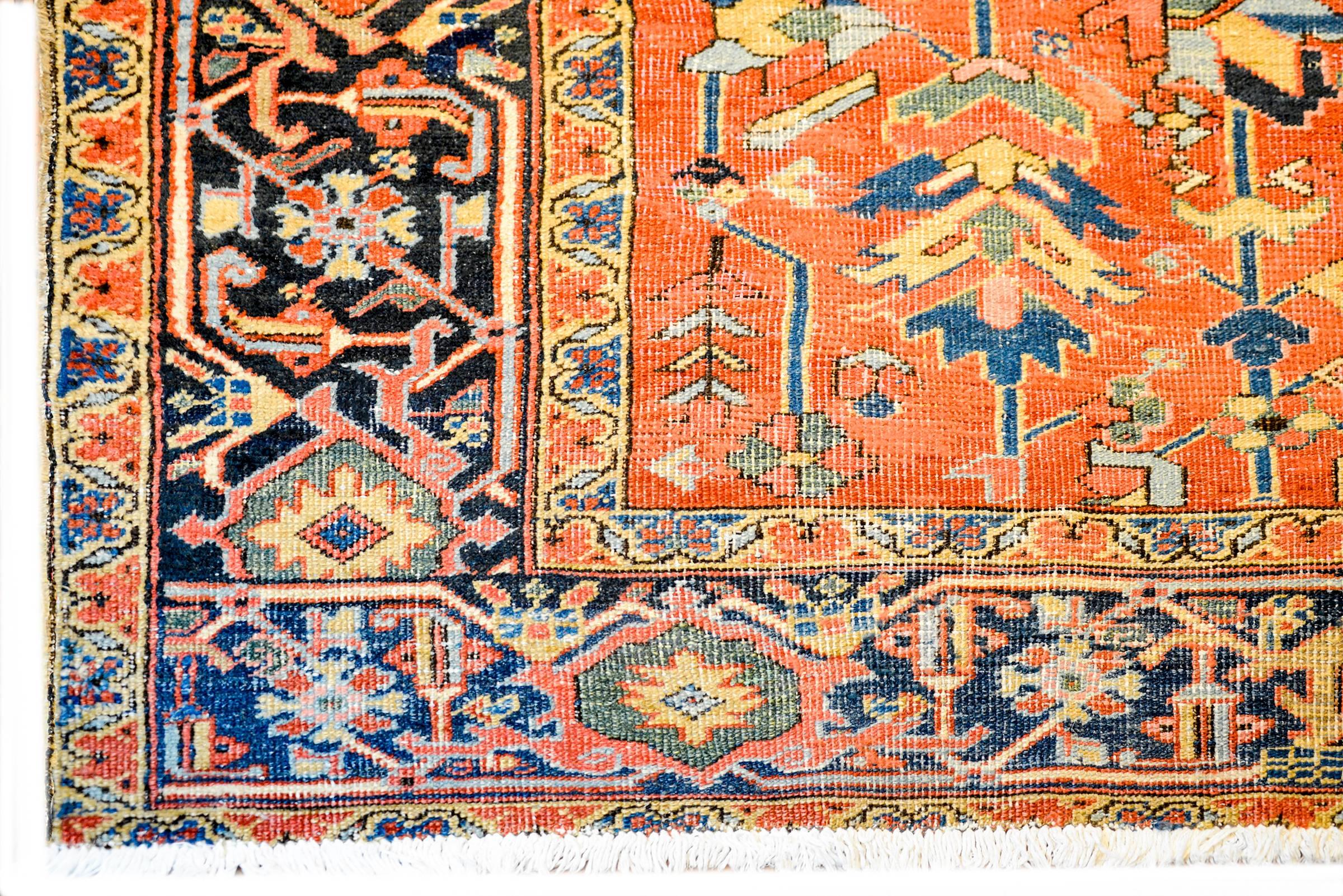 Persian Incredible Early 20th Century Heriz Rug