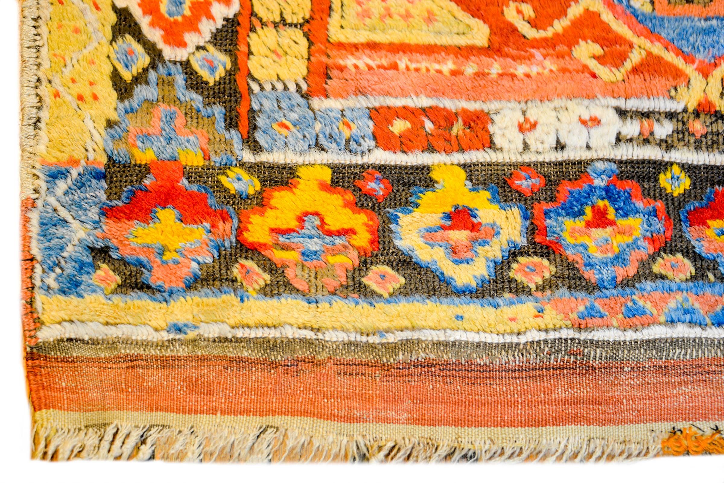Vegetable Dyed Exquisite Late 19th Century Oushak Rug