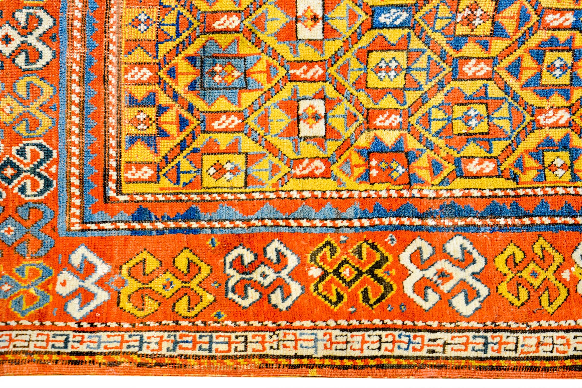 Azerbaijani Fantastic Late 19th Century Kazak Rug For Sale