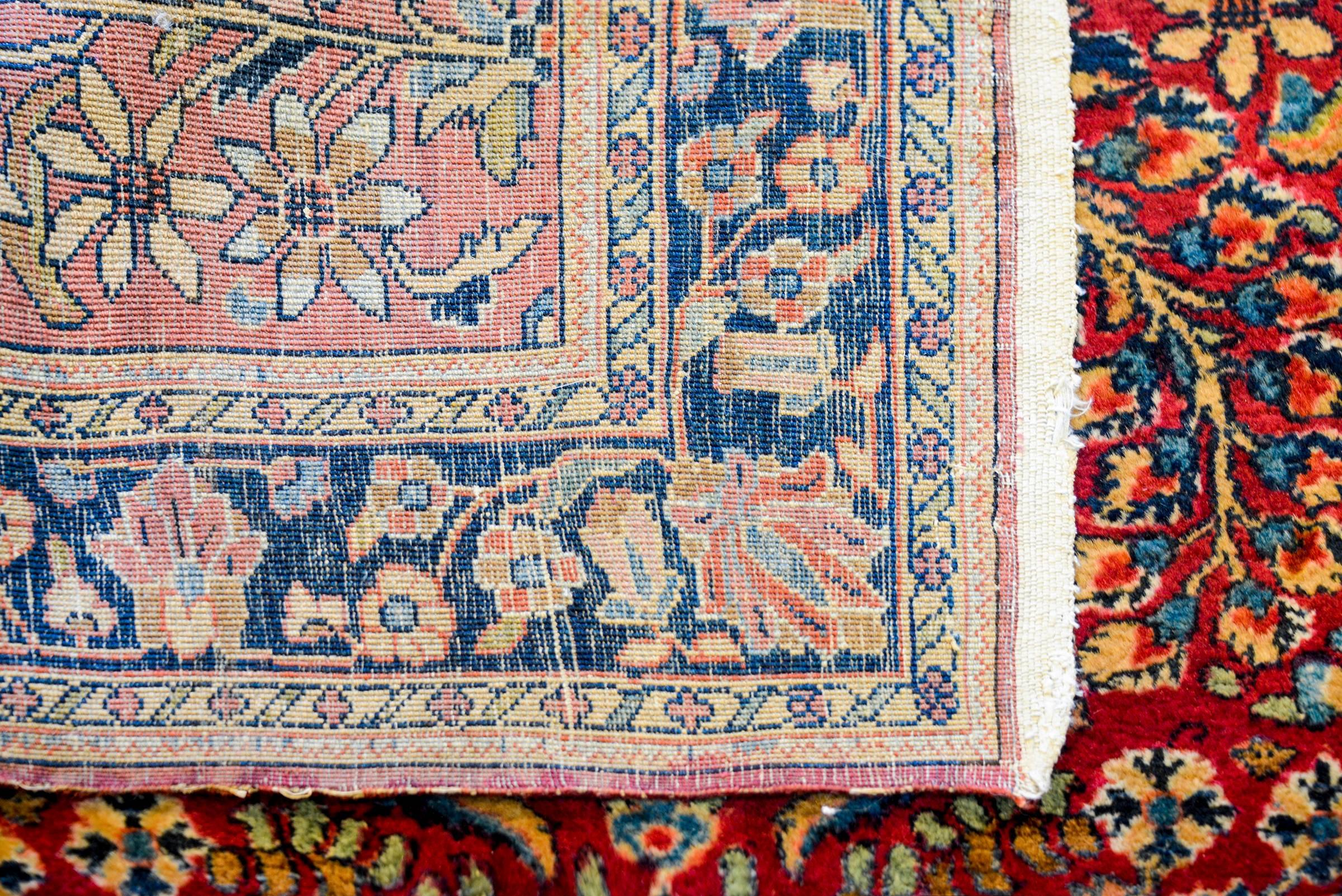 Außergewöhnlicher persischer Sarouk-Teppich des frühen 20. Jahrhunderts (Pflanzlich gefärbt) im Angebot