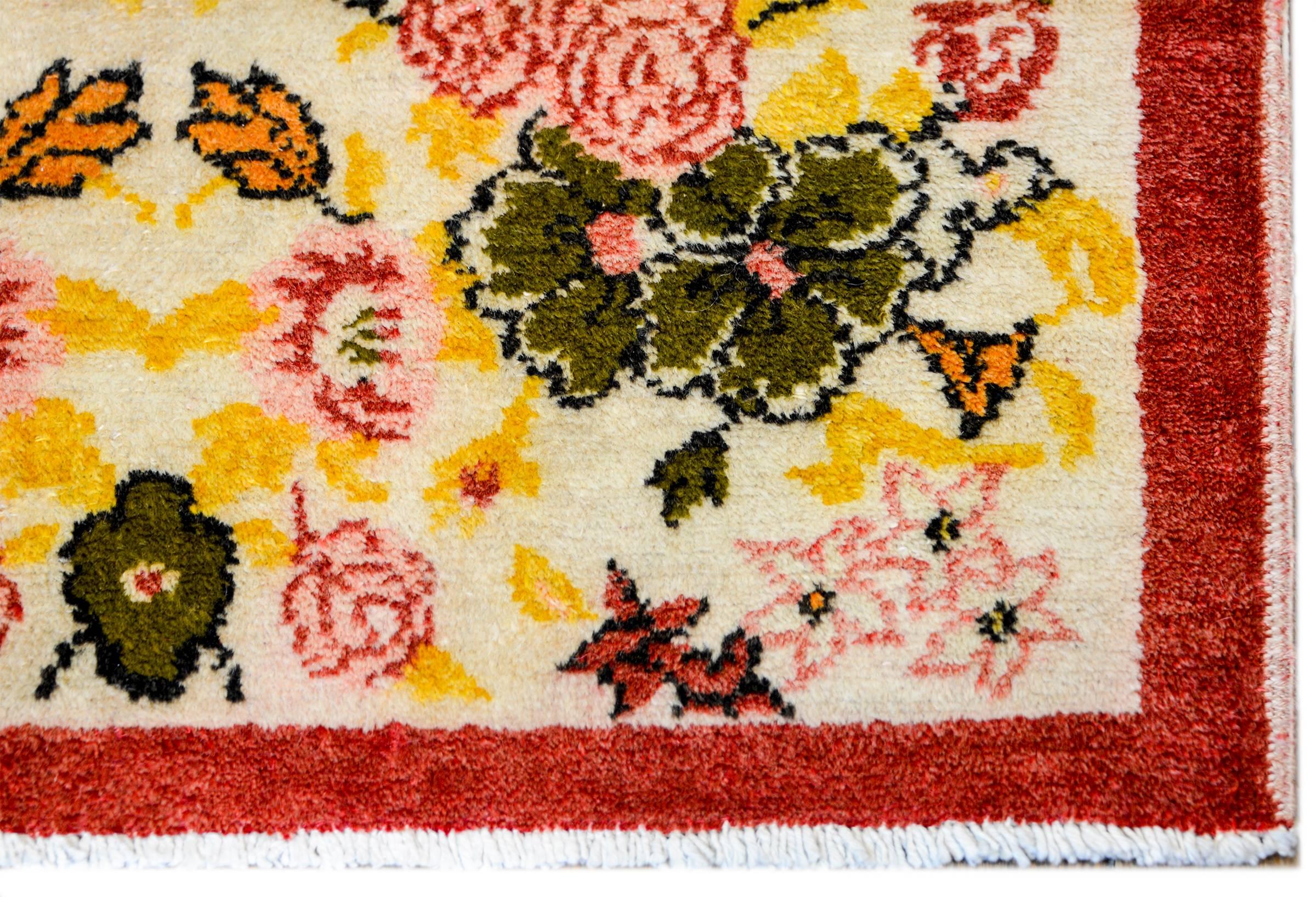 Vegetable Dyed Unique Early 20th Century Turkish Rug For Sale