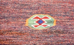Vintage Asymmetrical Gabbeh Kilim Rug