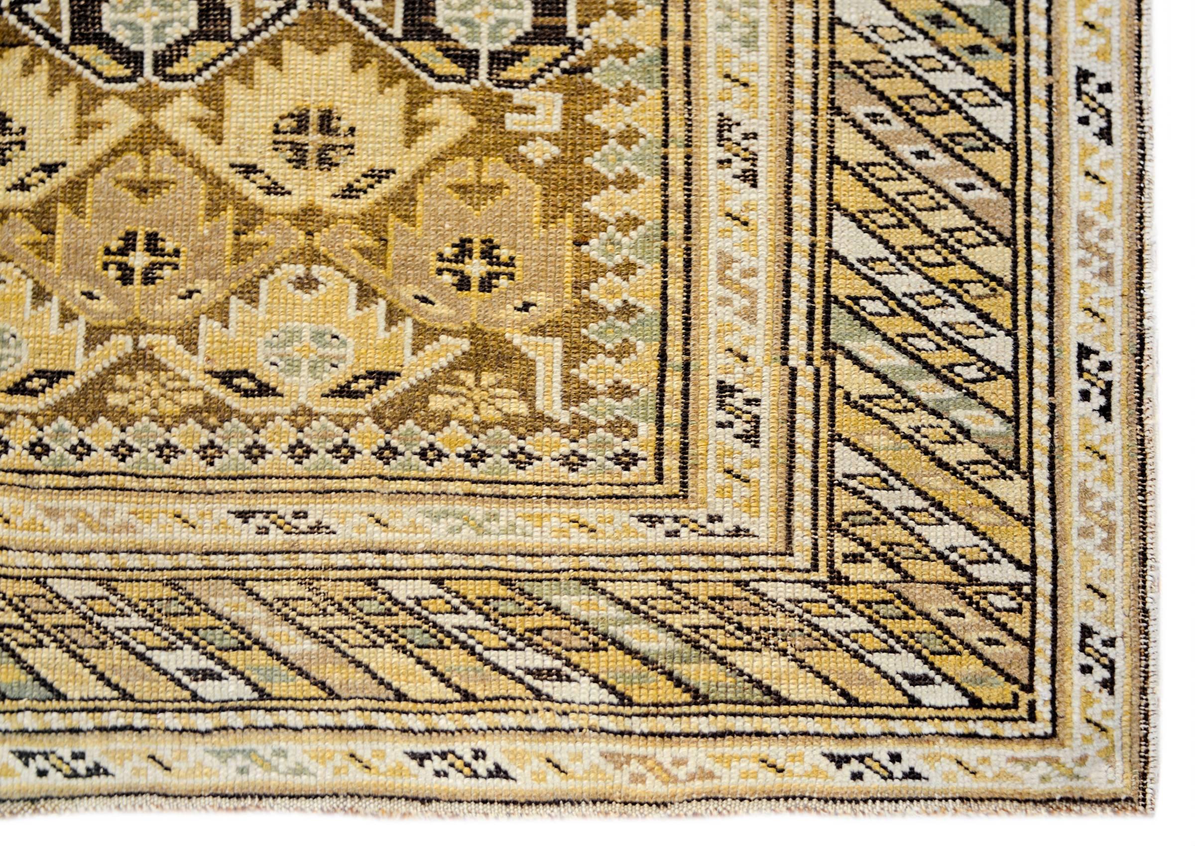 Vegetable Dyed Exceptional 19th Century Kuba Rug