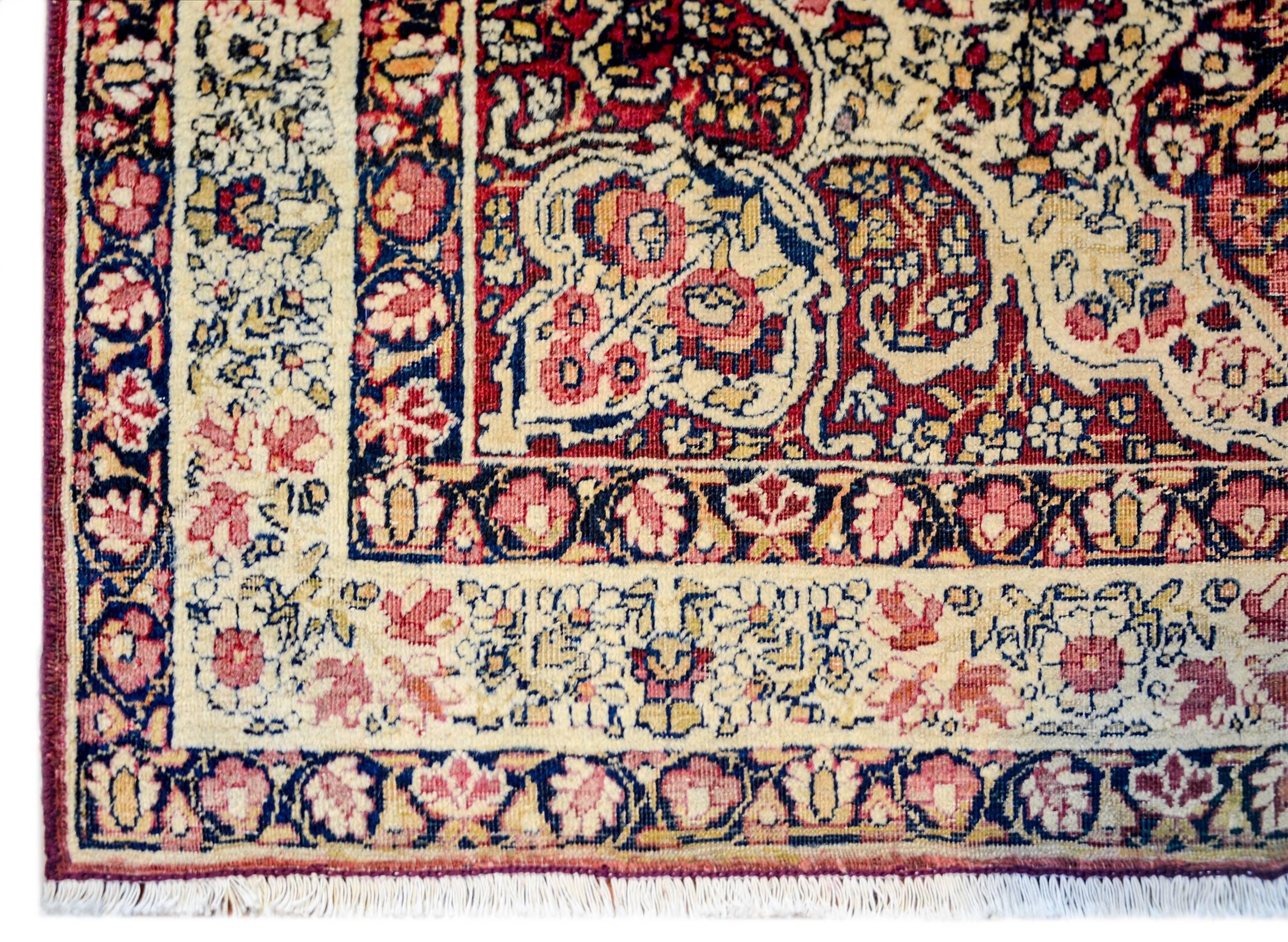 Incredible Late 19th Century, Lavar Kirman Rug In Good Condition For Sale In Chicago, IL
