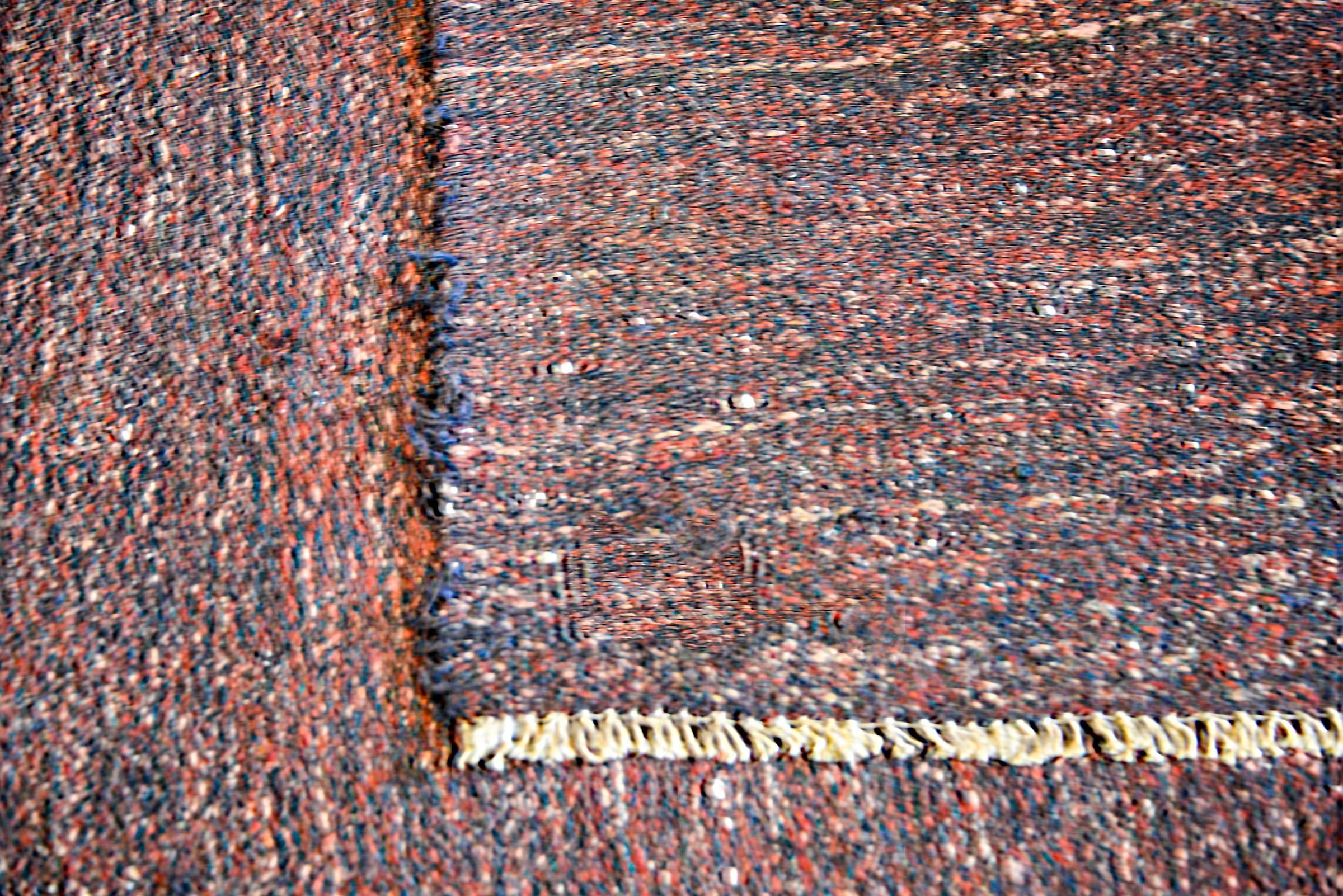Vegetable Dyed Vintage Gabbeh Kilim Rug For Sale