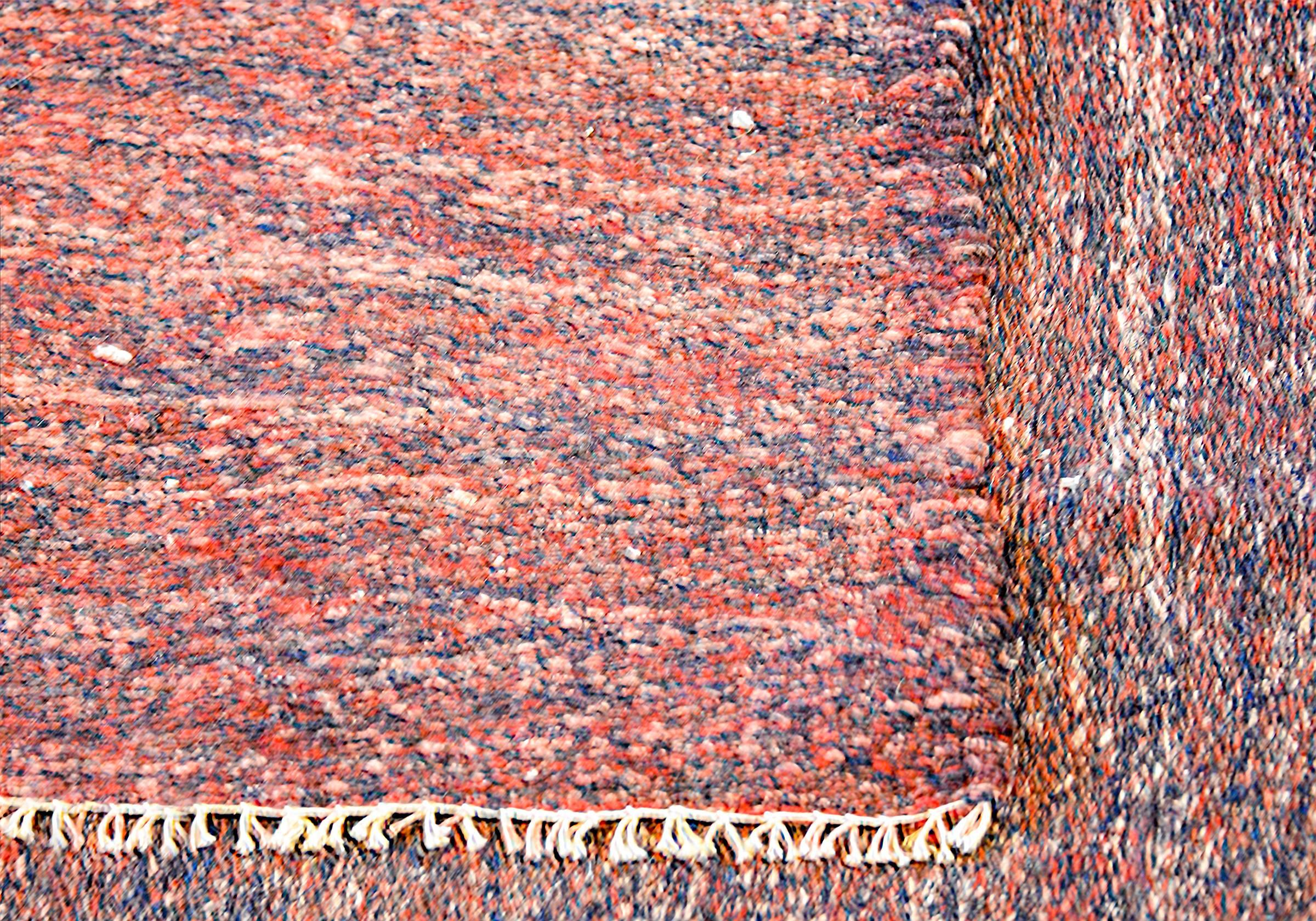 Vegetable Dyed Vintage Gabbeh Kilim Rug For Sale