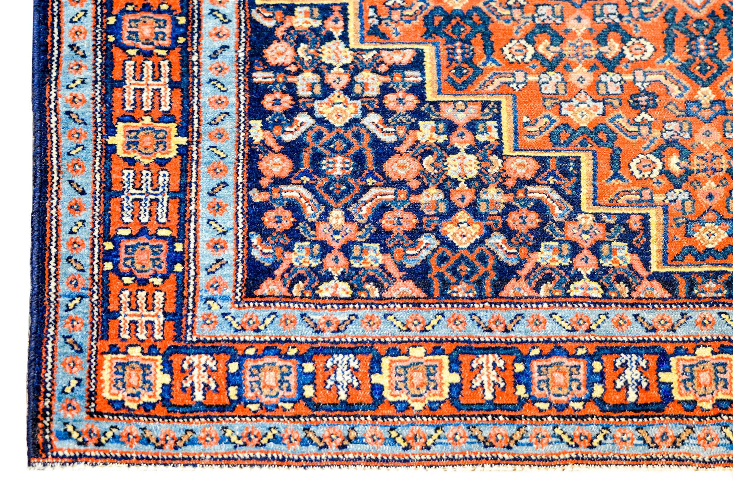 Persian Beautiful Early 20th Century Seneh Rug For Sale