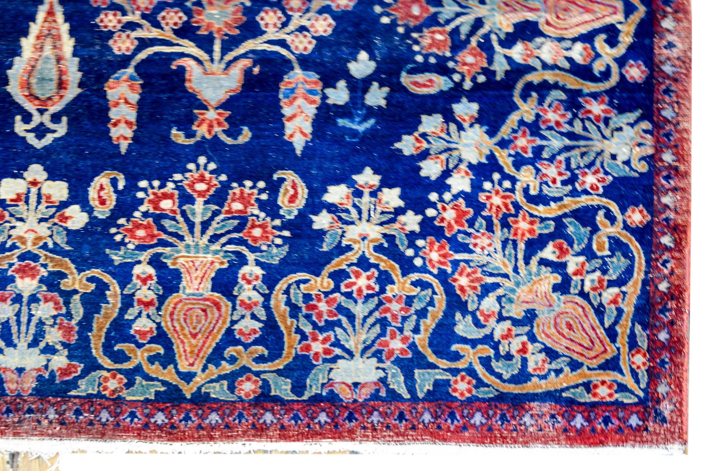 Vegetable Dyed Wonderful Early 20th Century Kirman Rug