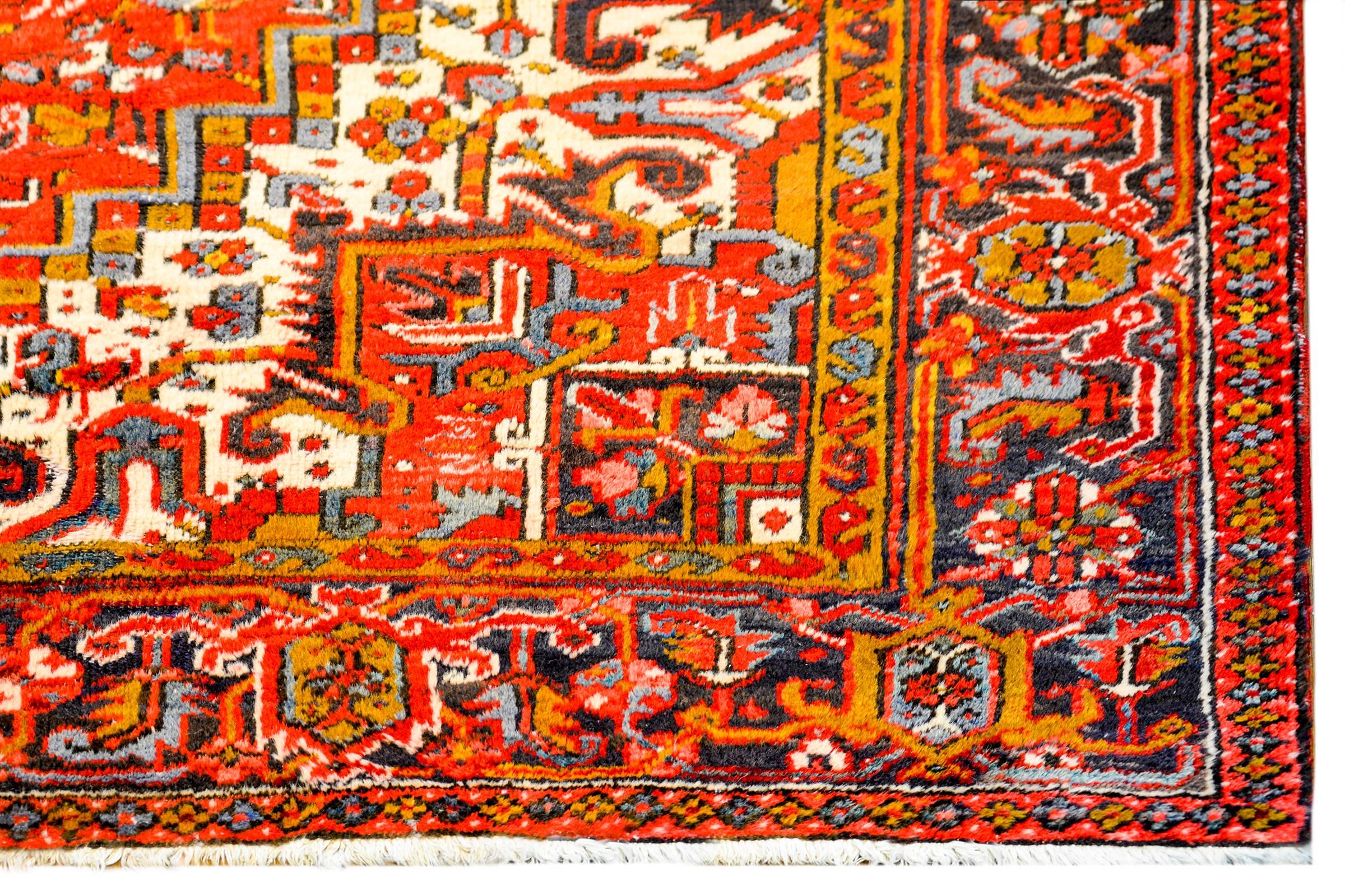 Persian Wonderful Mid-20th Century Heriz Rug