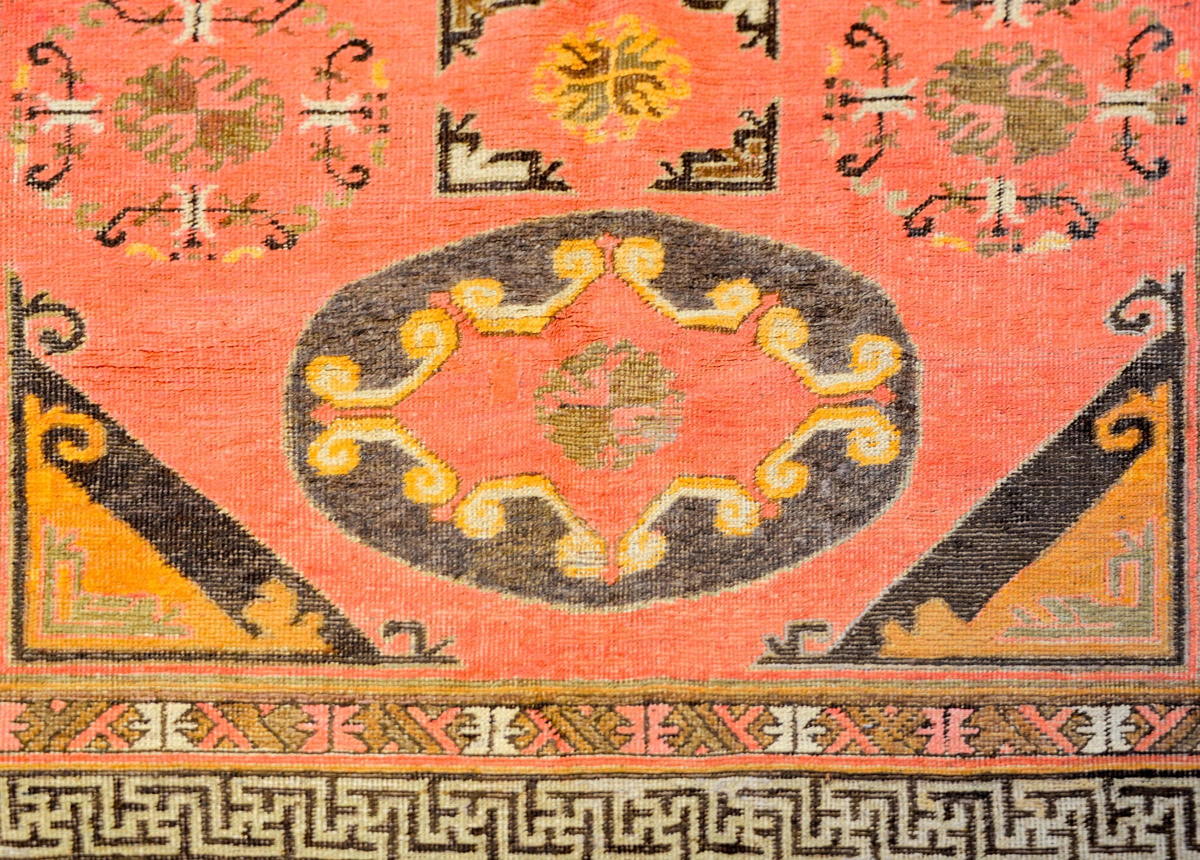 Central Asian Wonderful Early 20th Century Khotan Rug For Sale