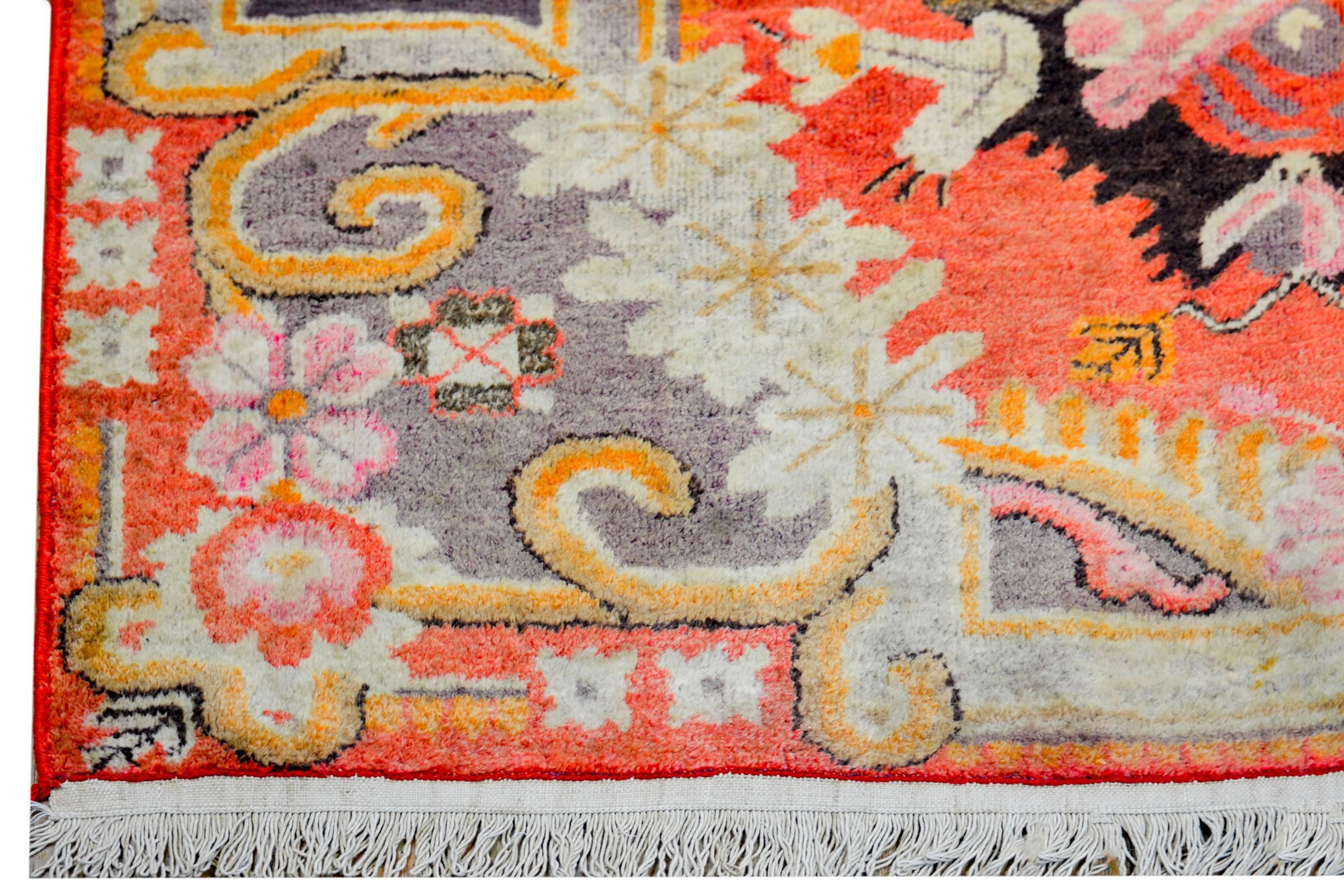 Vegetable Dyed Fantastic Early 20th Century Khotan Rug For Sale
